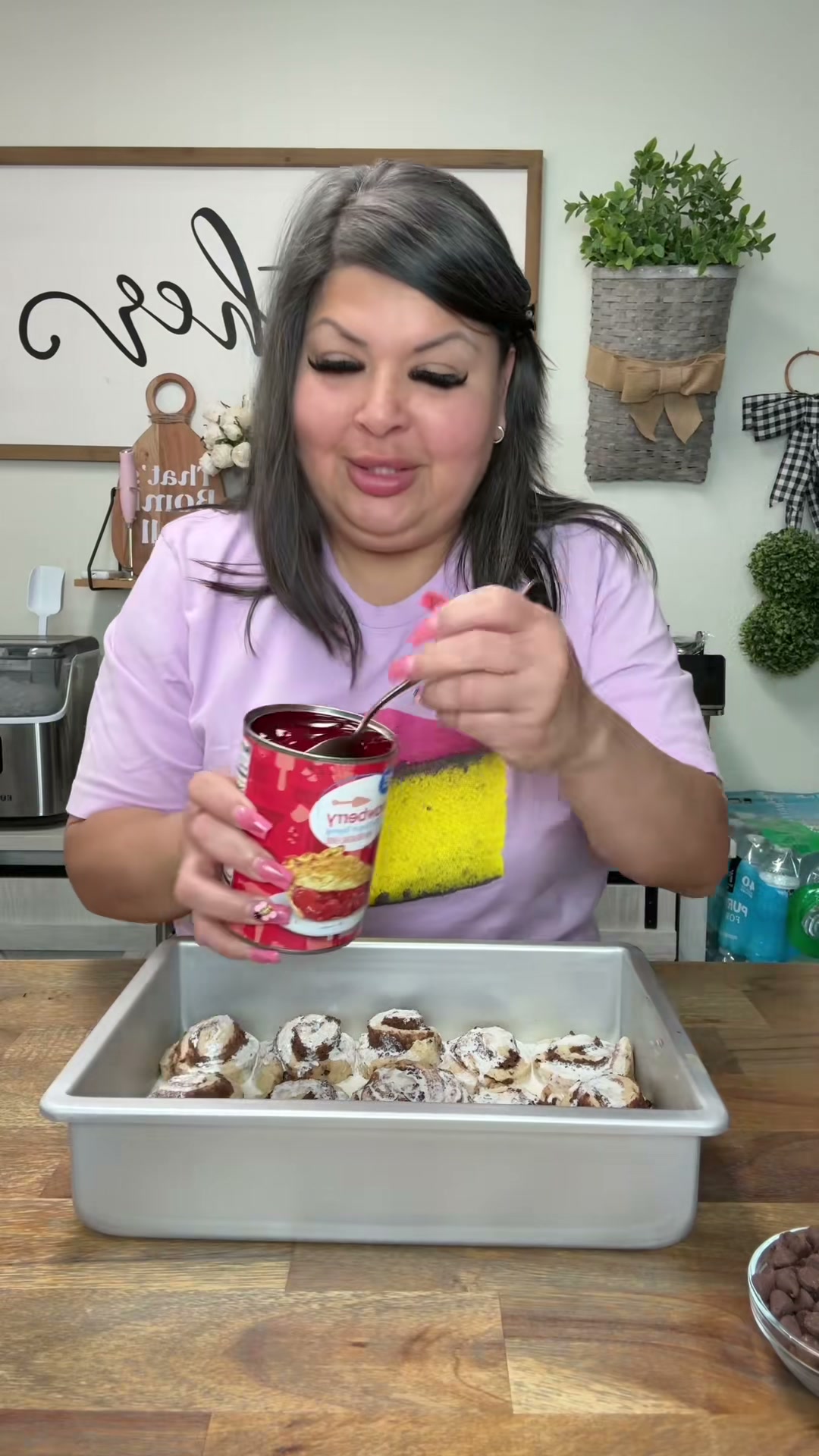 Chocolate Strawberry Cinnamon Rolls