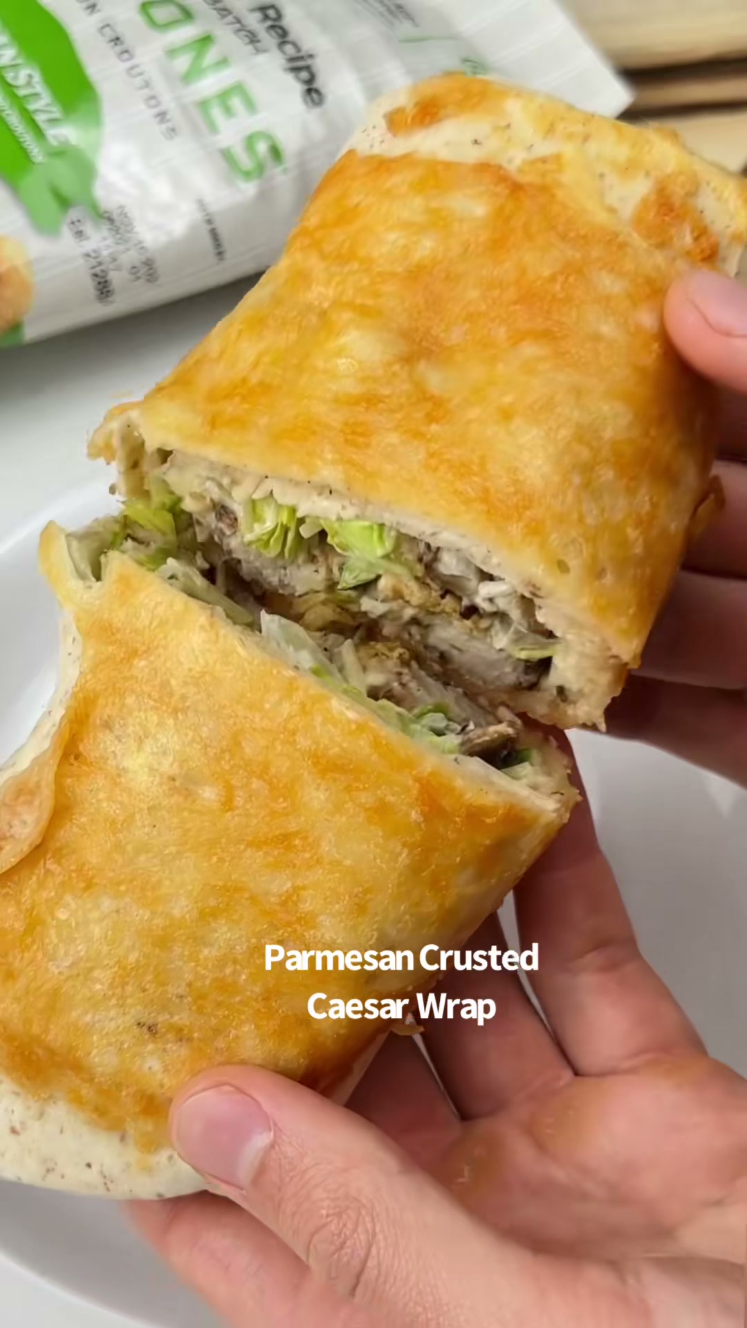 Parmesan Crusted Caesar Wrap