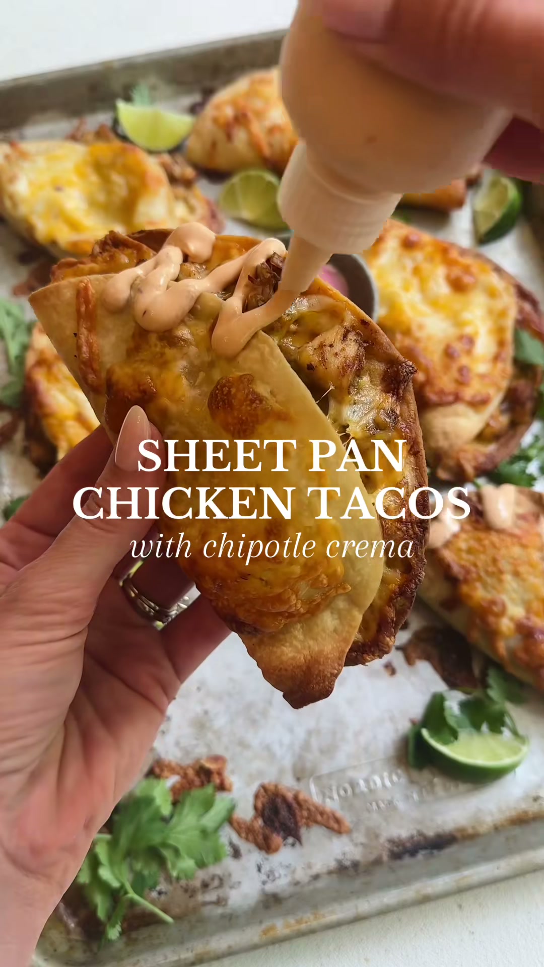 Chicken Tacos with Chipotle Crema