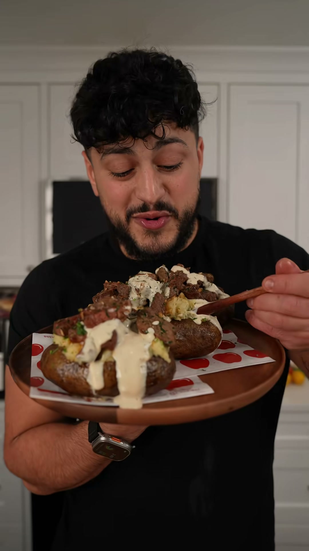 Garlic Butter Steak Loaded Potatoes