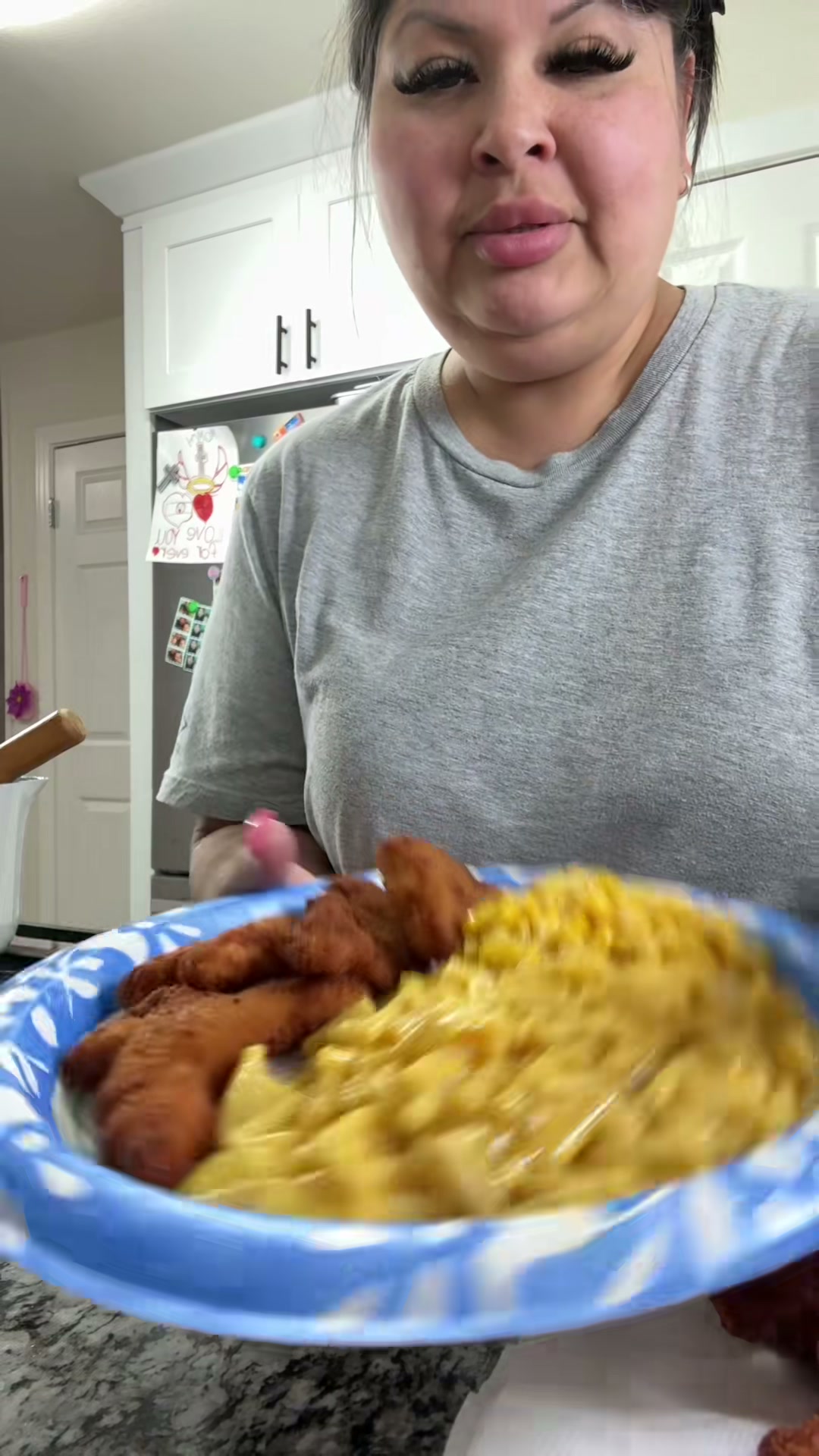 Dinosaur Chicken Nuggets and Macaroni and Cheese