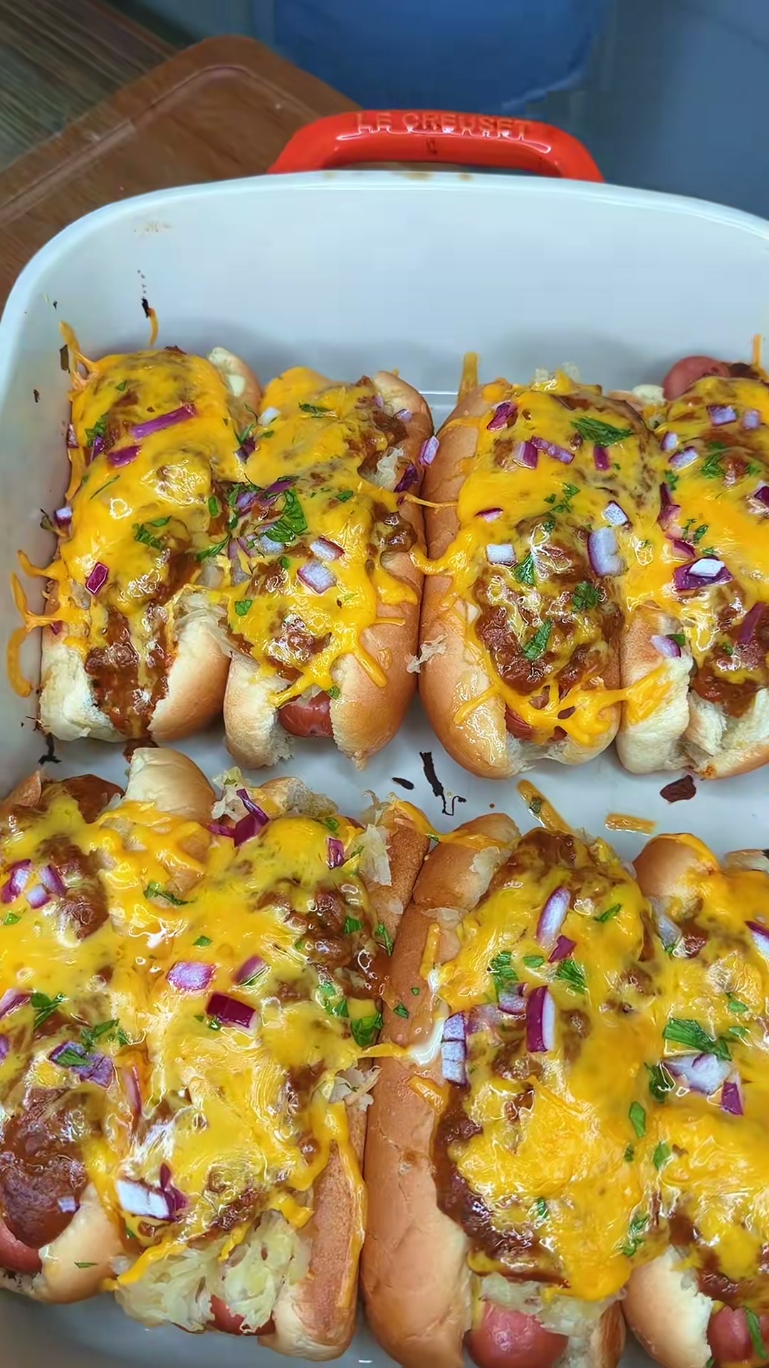 Baked Chili Cheese Dogs