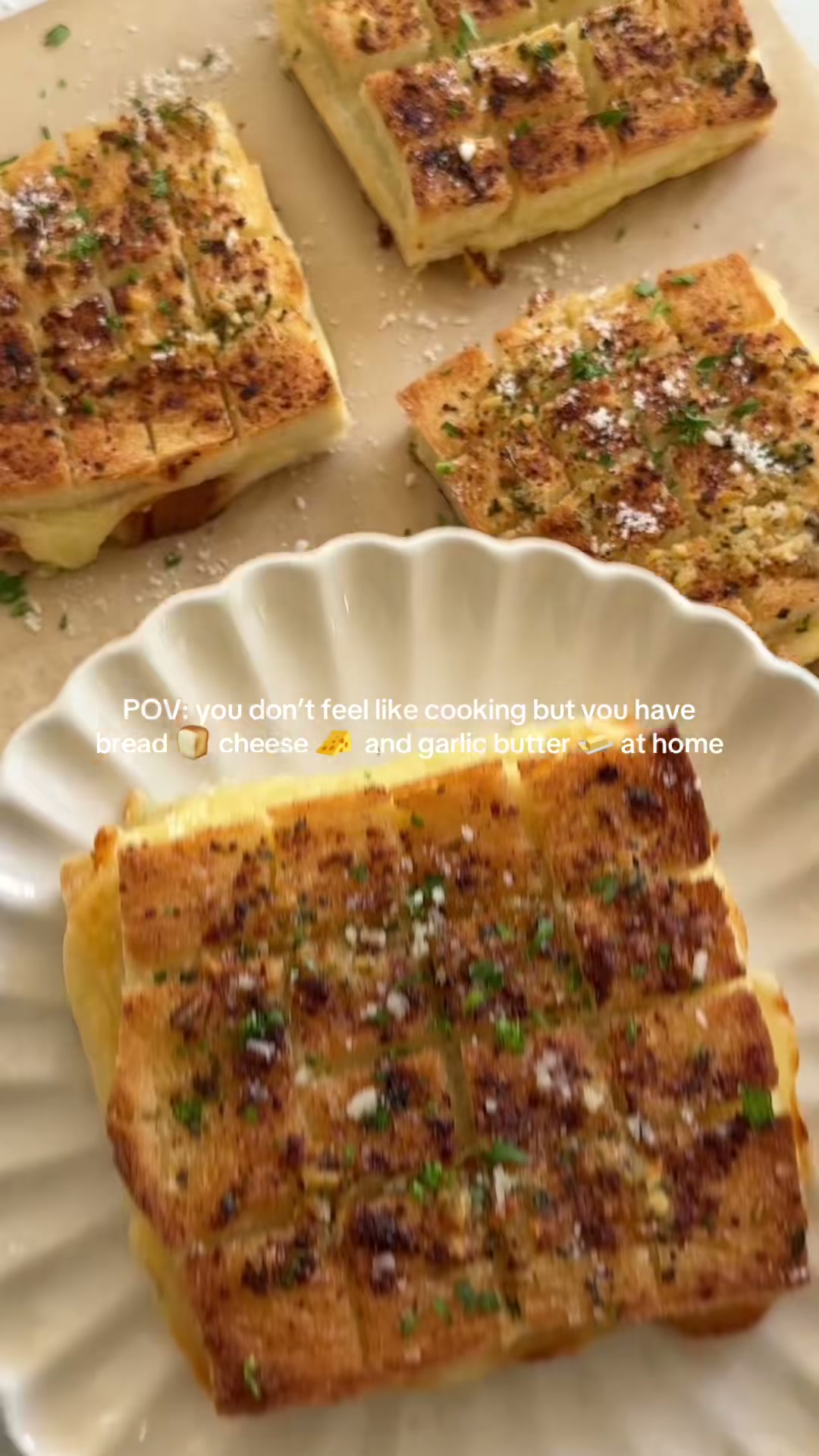 Cheesy Garlic Bread Sandwiches