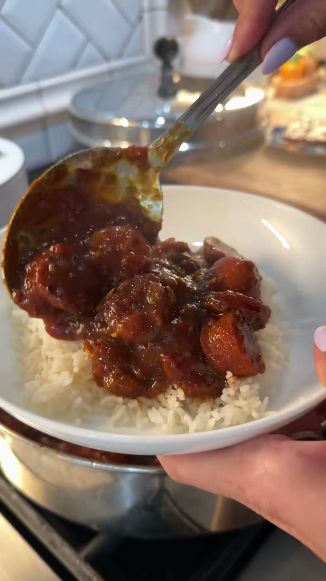 Tomato Gravy with Smoked Sausage