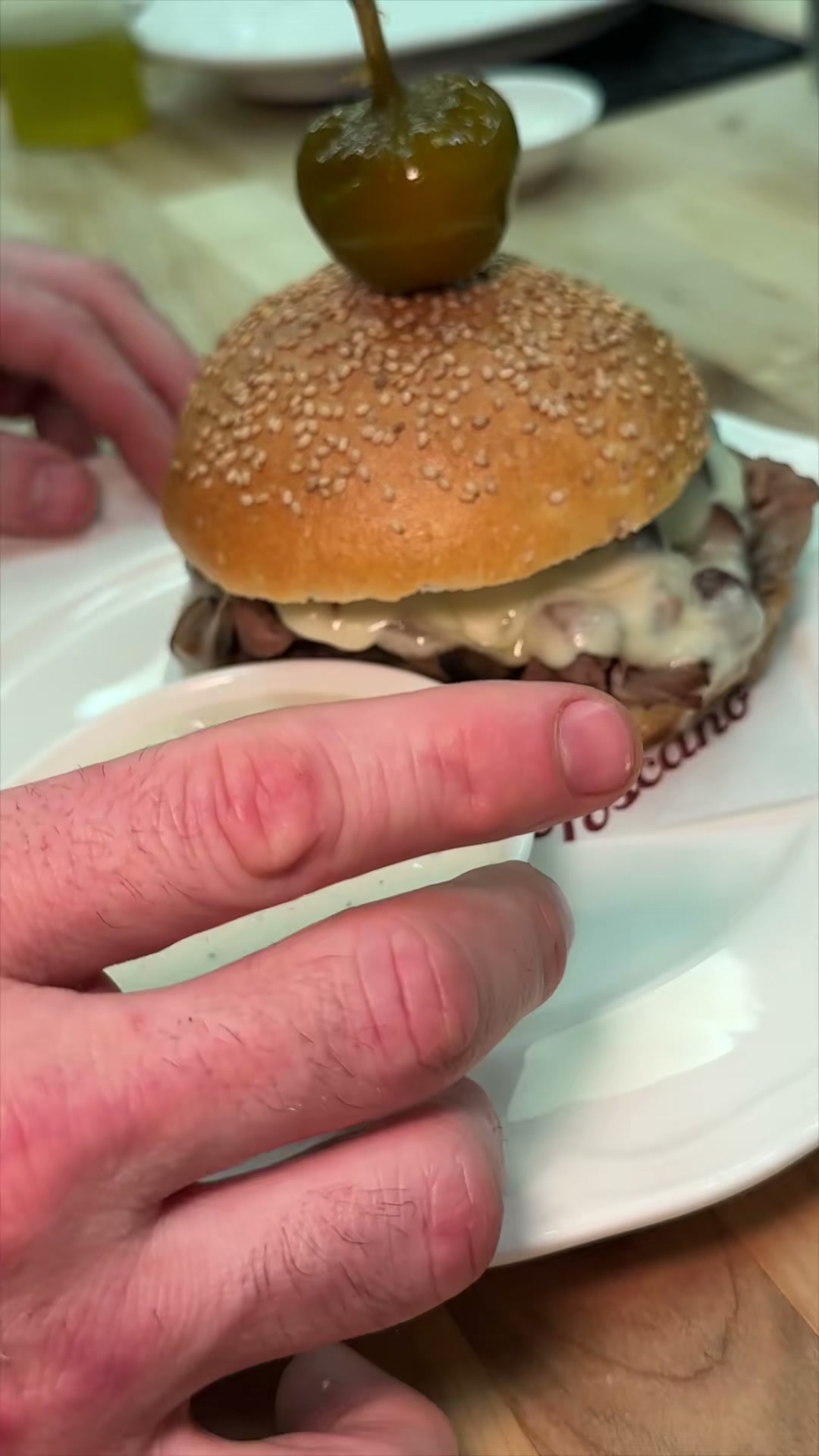 Prime Rib Sandwich with Horseradish Crema