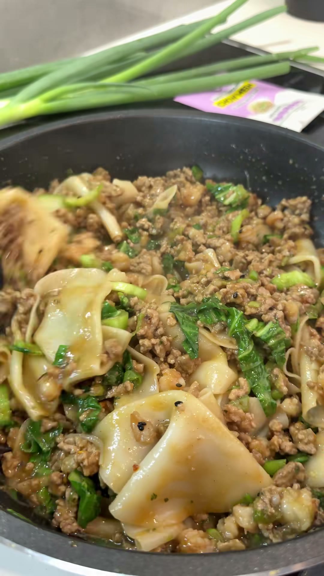Pork and Shrimp Wonton Wrapper Noodles