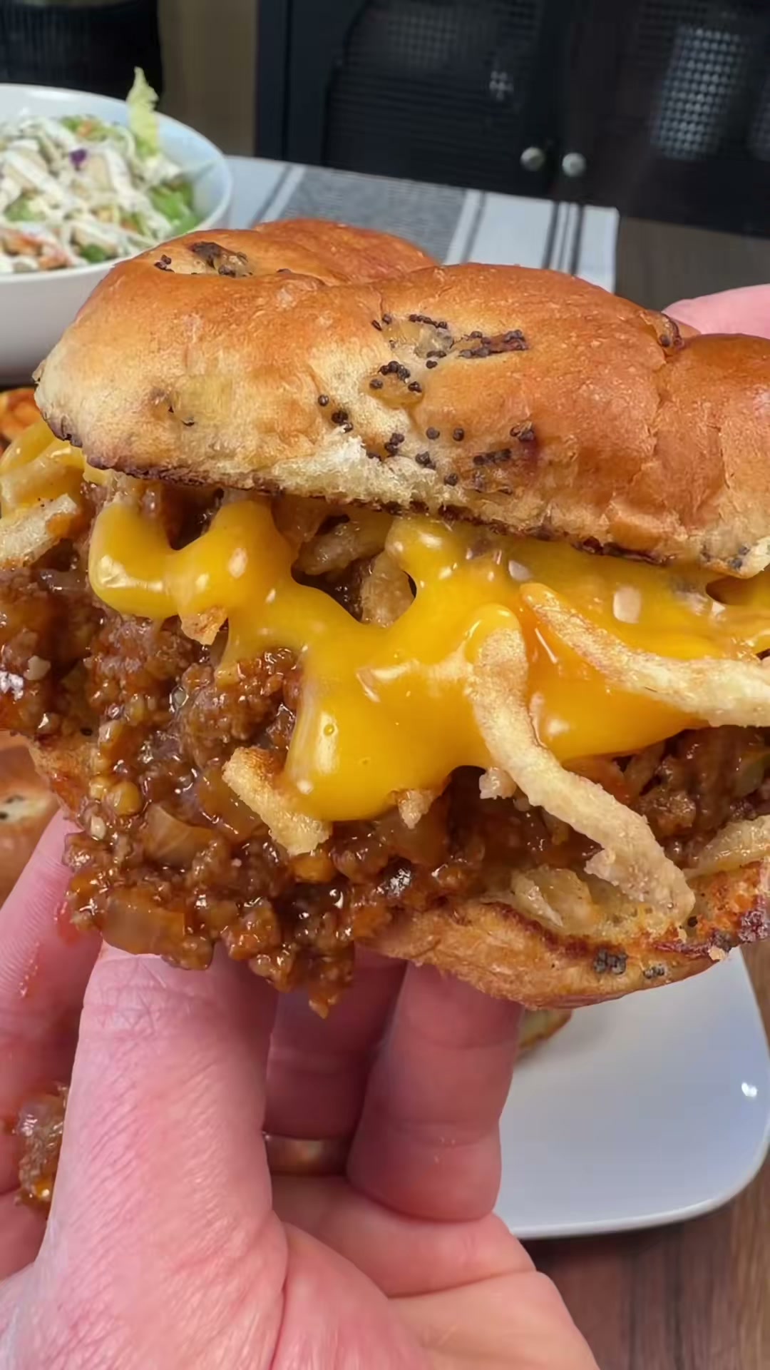 Beef and Cheddar Sloppy Joes