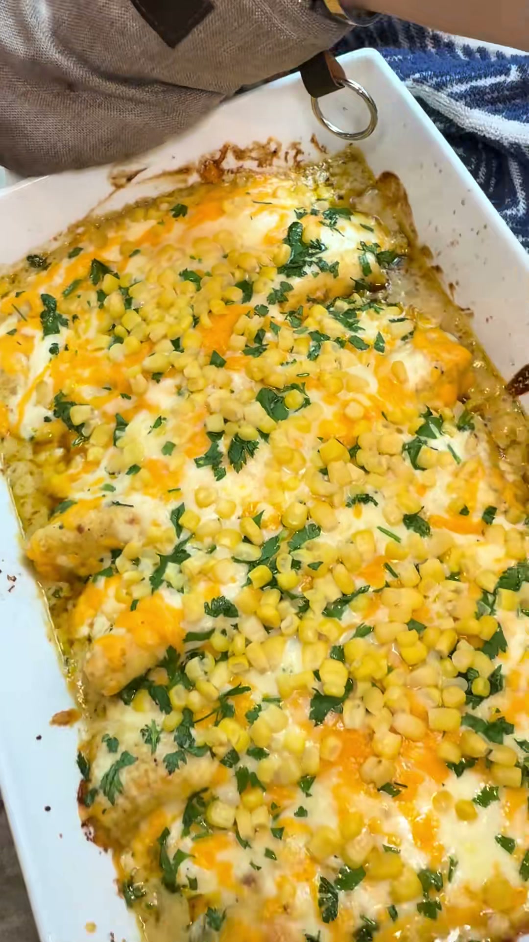 Street Corn Chicken Enchiladas