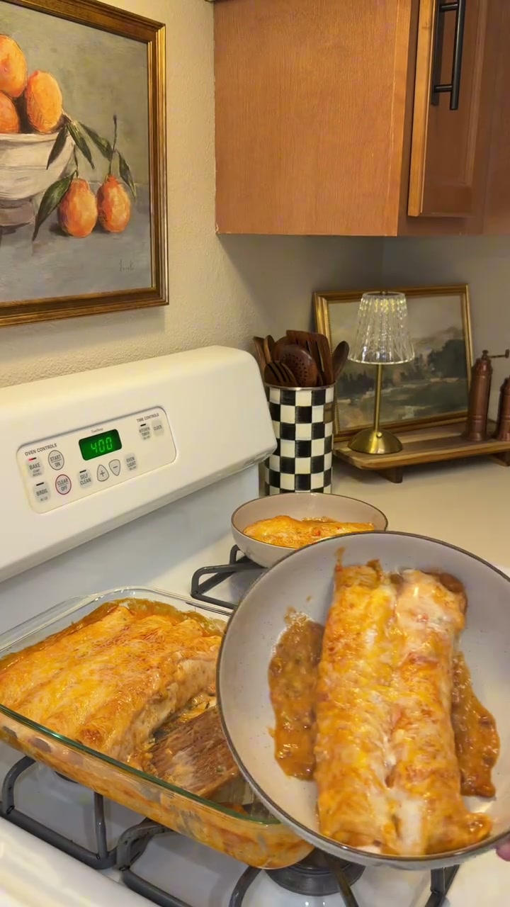 Smothered Beef and Bean Burritos