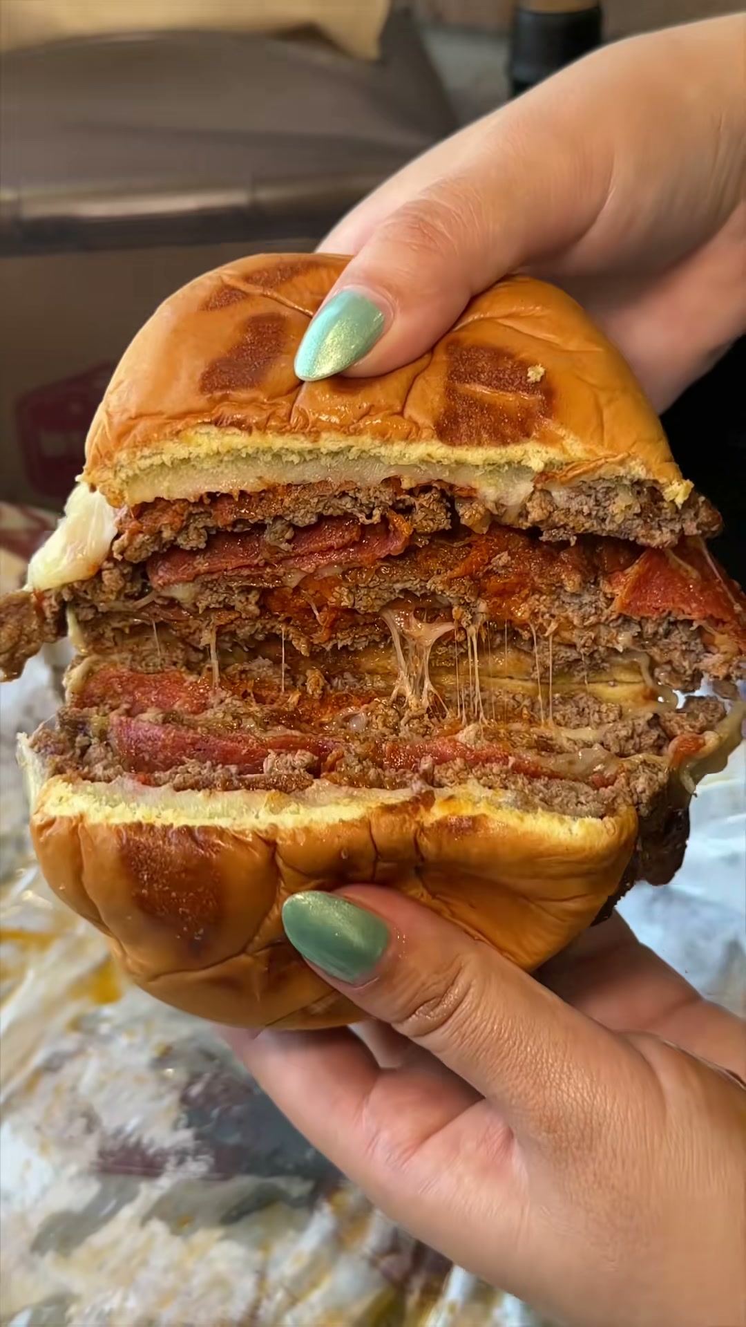 Pepperoni Pizza Smash Burger