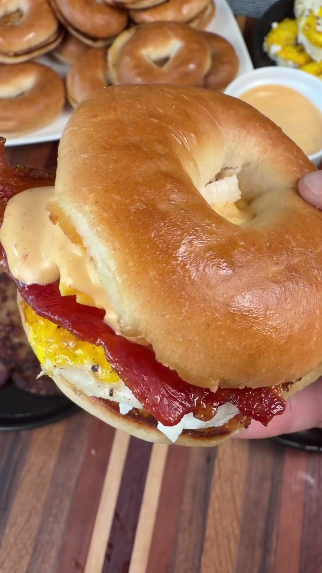 Meal Prep Breakfast Bagel Sandwiches