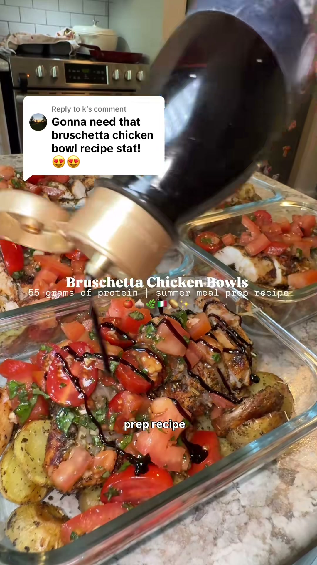 Bruschetta Chicken Bowls