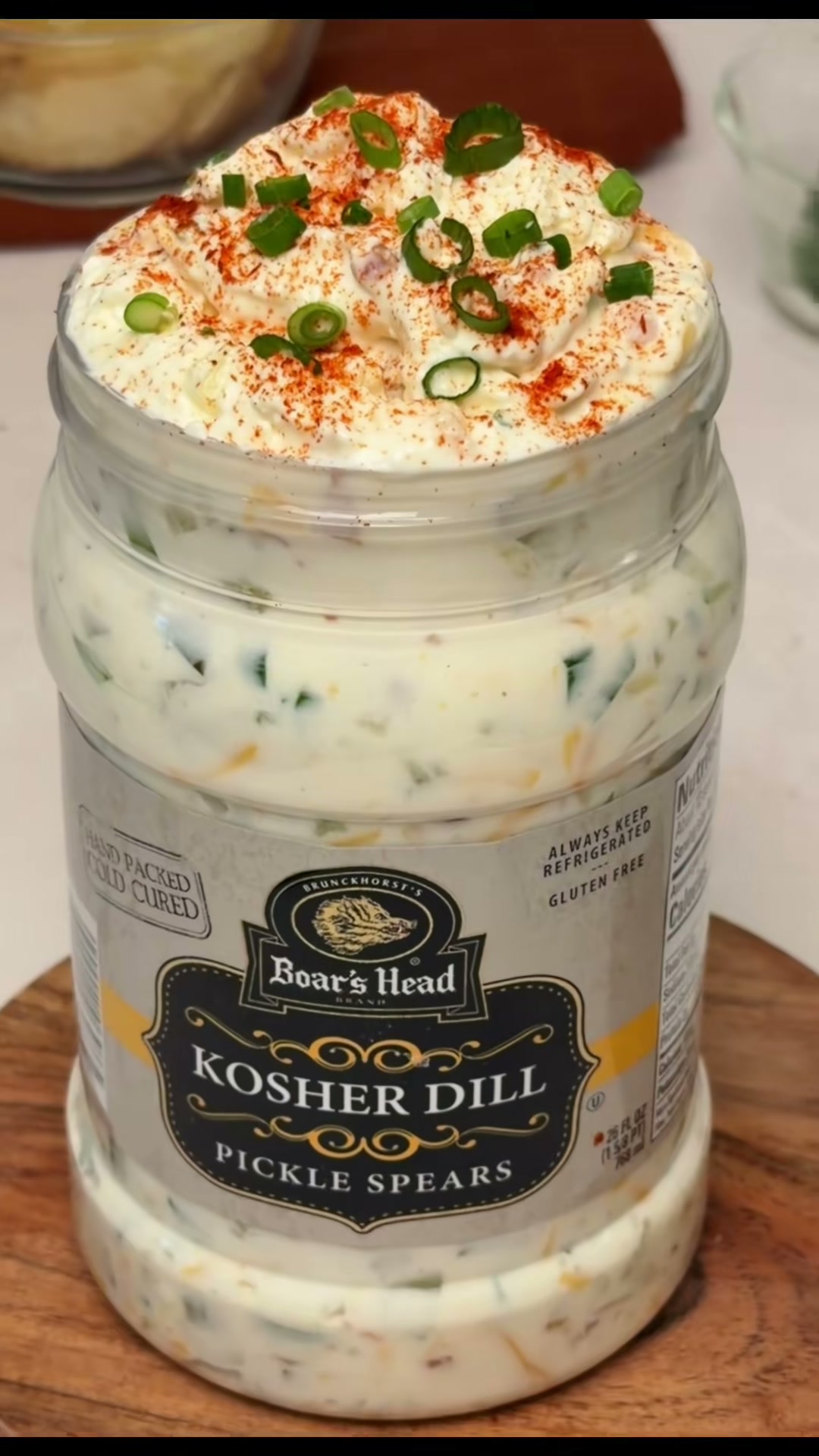 Dill Pickle Dip with Bacon and Cheddar