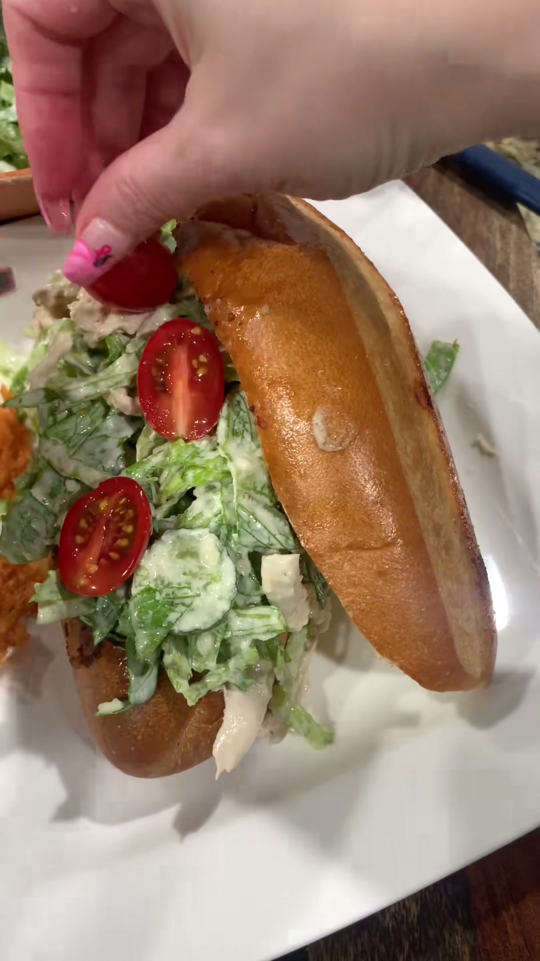 Chicken Caesar Salad Garlic Bread Boat