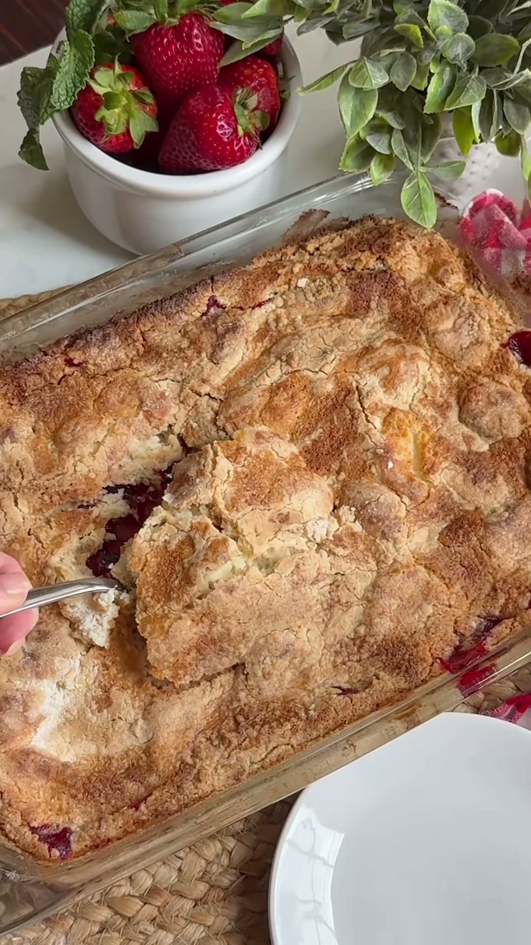 Strawberry Cheesecake Dump Cake