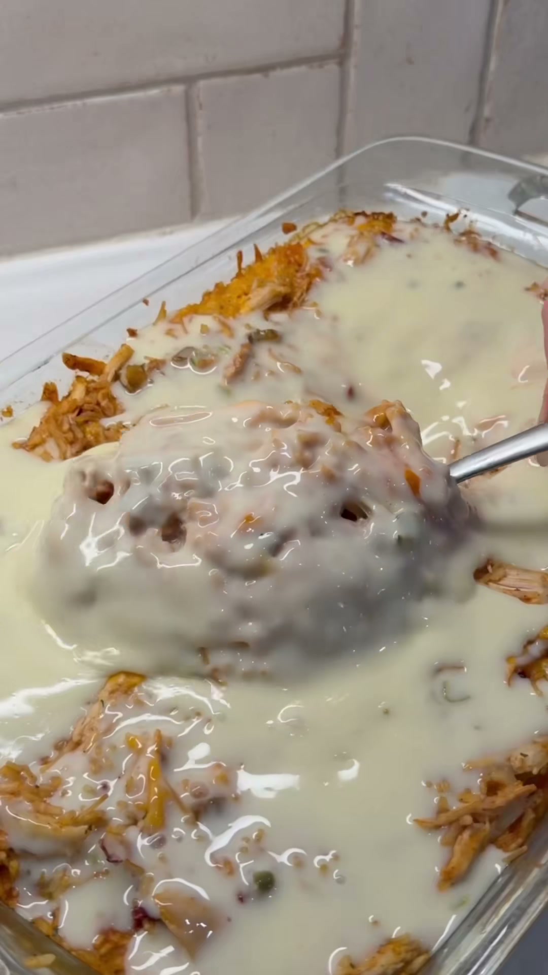 Queso Chicken and Rice Casserole
