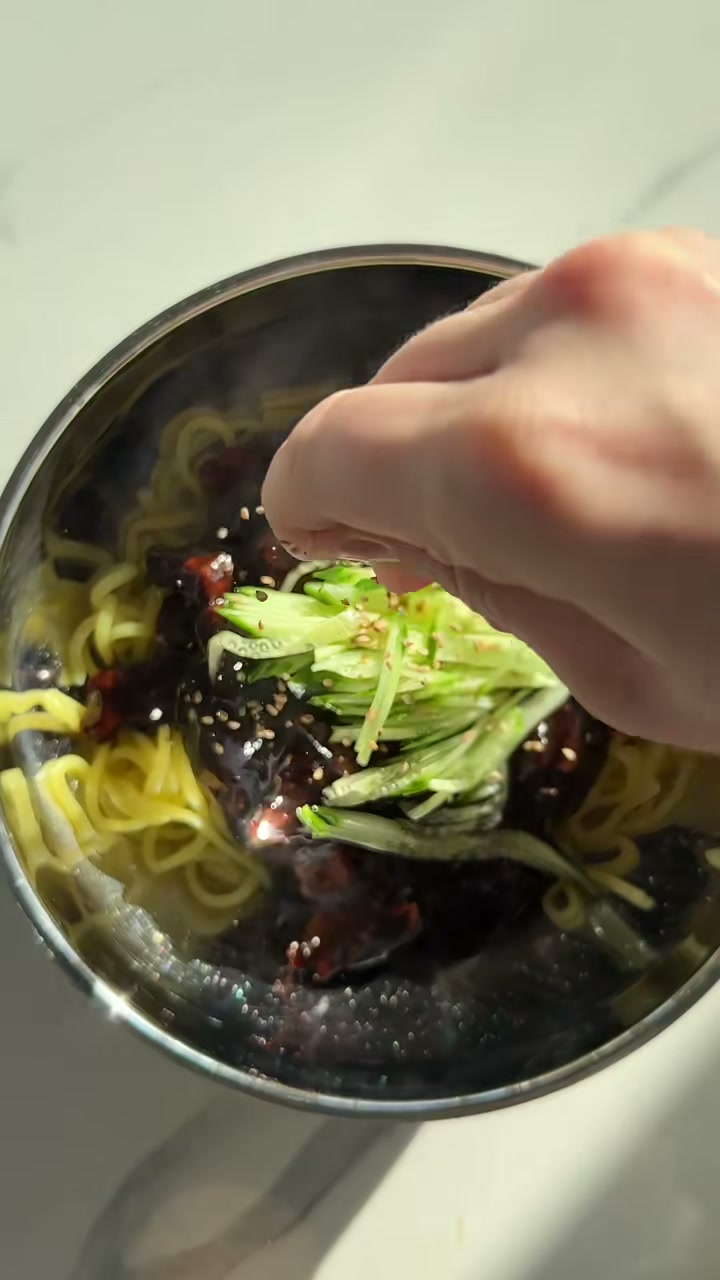 Jajangmyeon (Korean Black Bean Noodles)