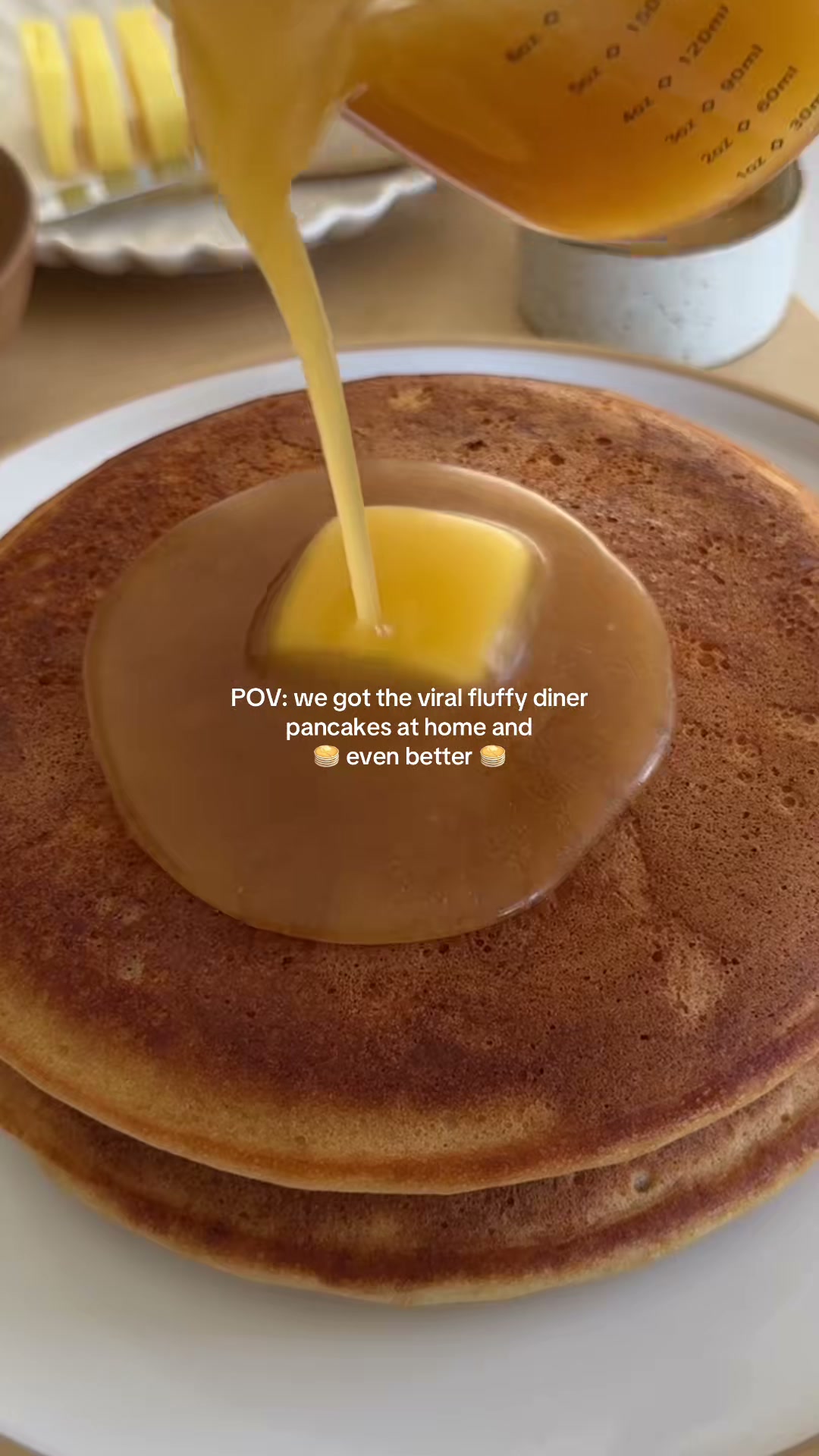 Fluffy Diner-Style Pancakes with Buttermilk Syrup