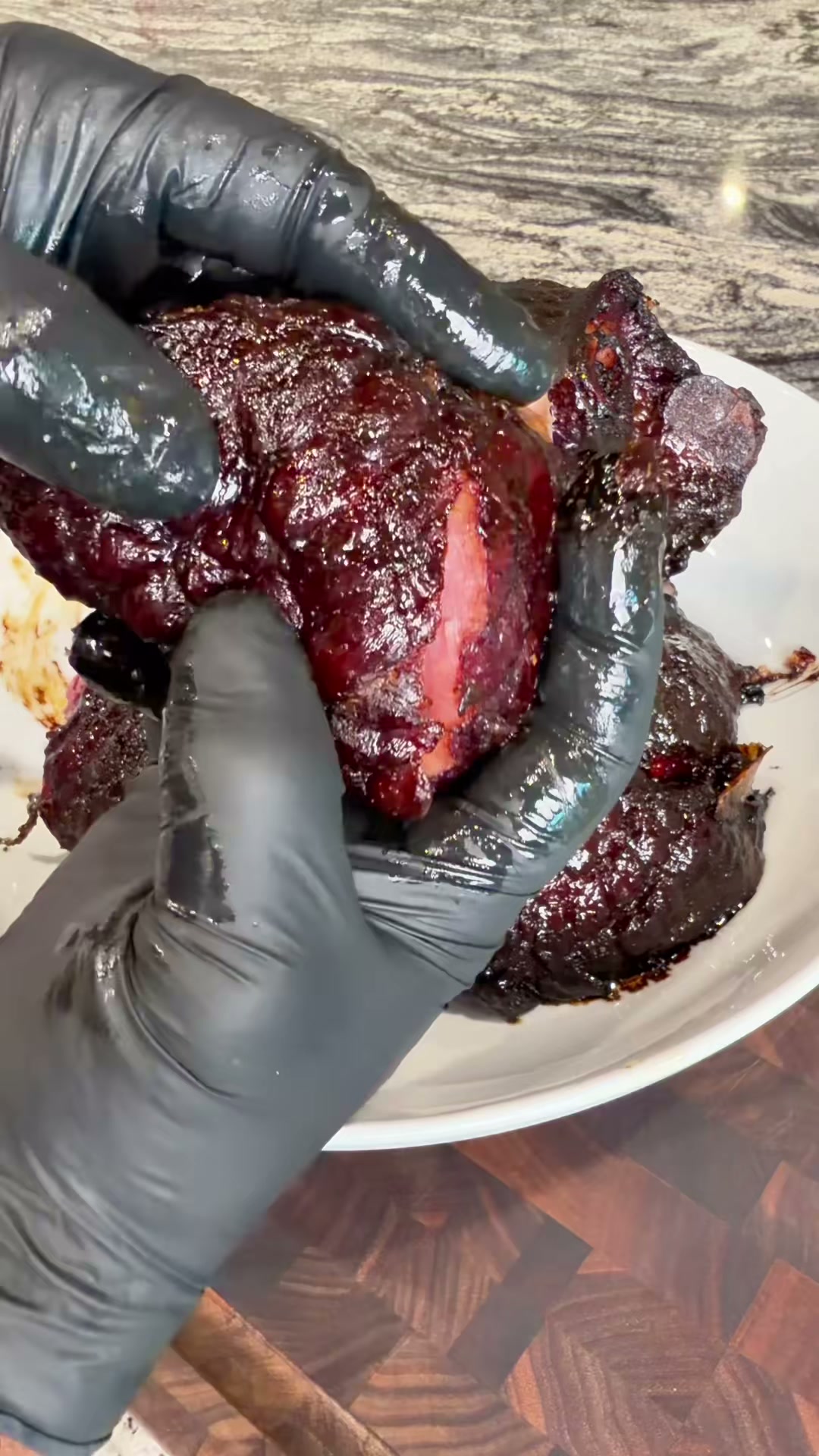 Smoked Pulled Ham with Brown Sugar Glaze