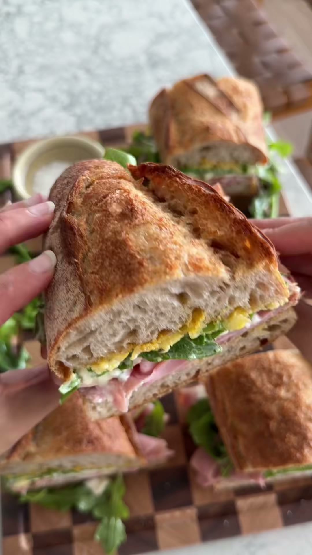 Ham and Burrata Sandwich with Truffle Butter