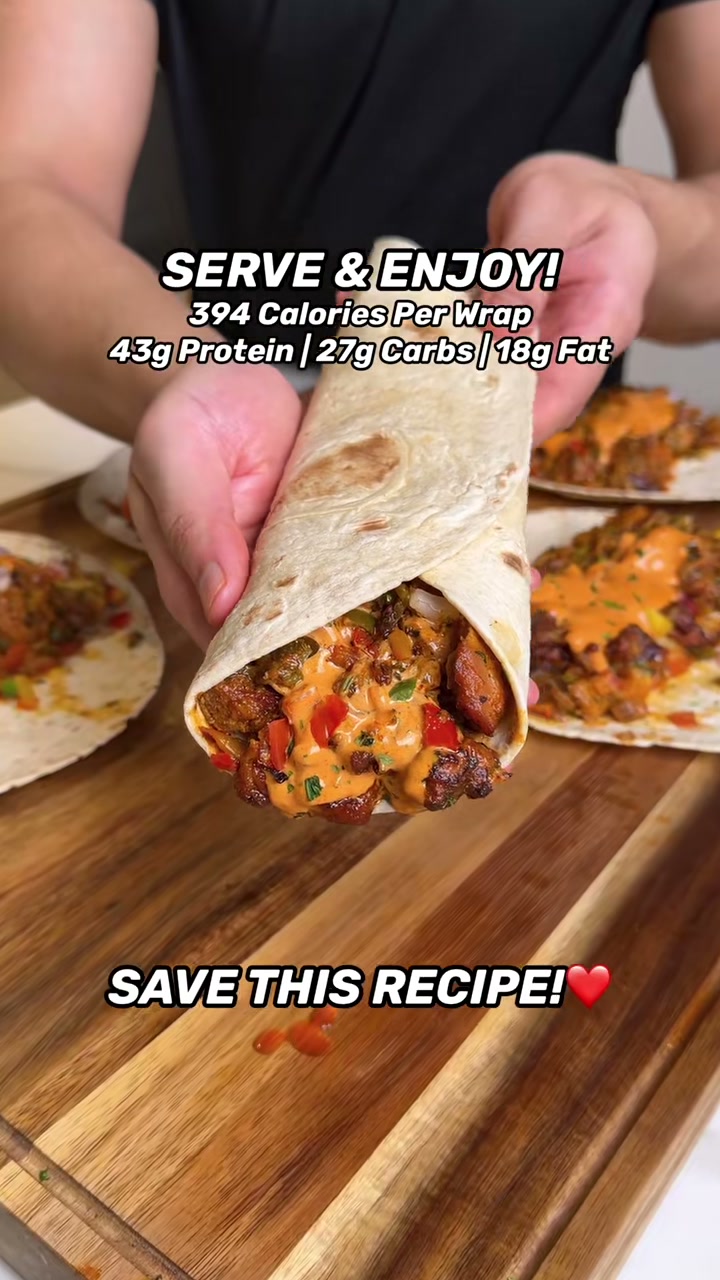 Cheesy Chicken Fajita Wraps