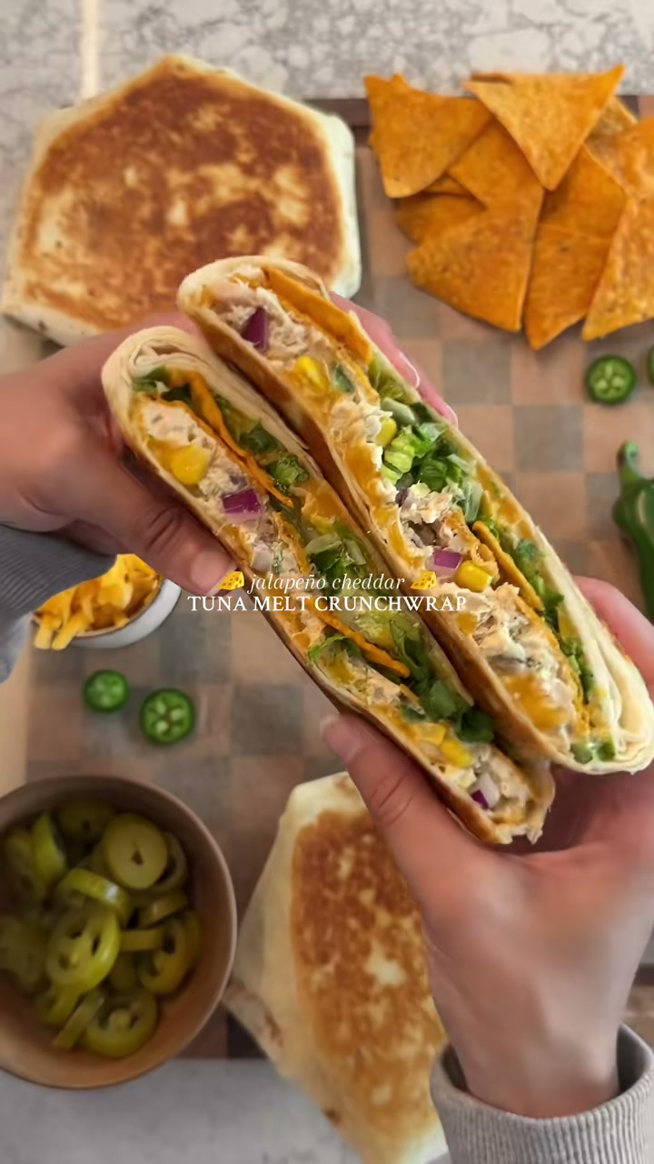 Jalapeño Cheddar Tuna Melt Crunchwrap