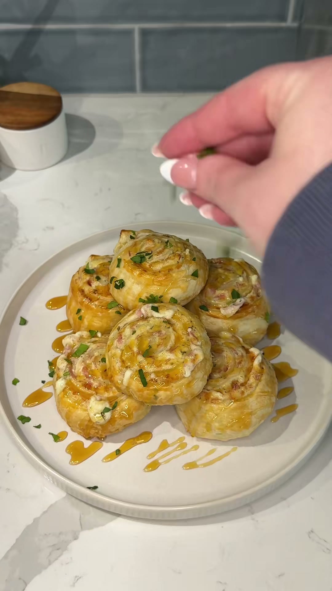 Ham and Cheese Puff Pastry Pinwheels