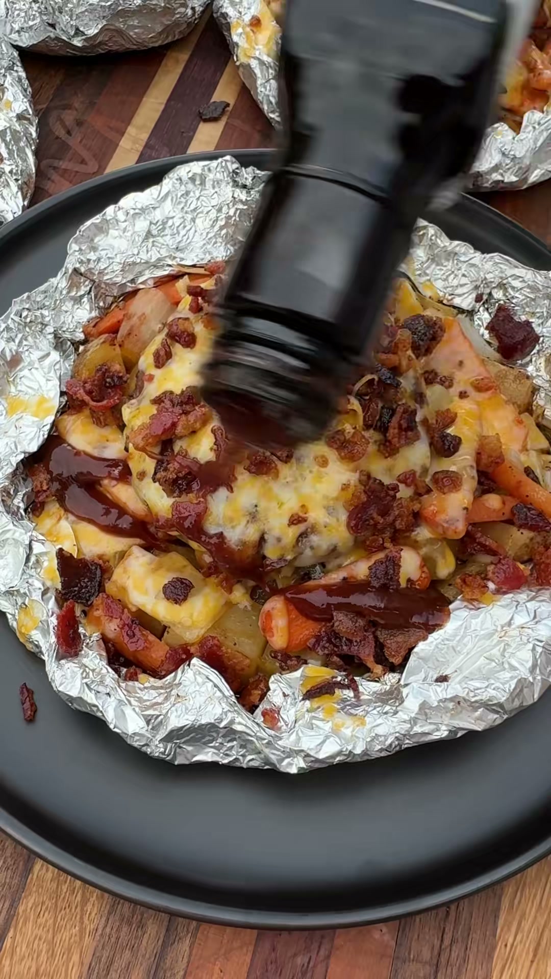 Cheesy Bacon Burger Foil Packets
