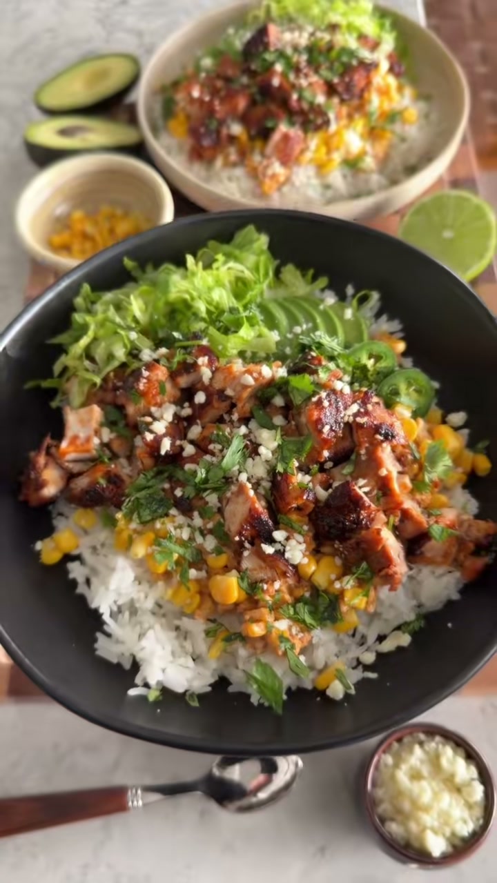 Chipotle Chicken Elote Rice Bowls