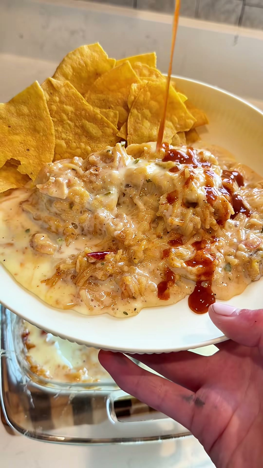 Queso Chicken and Rice Bake