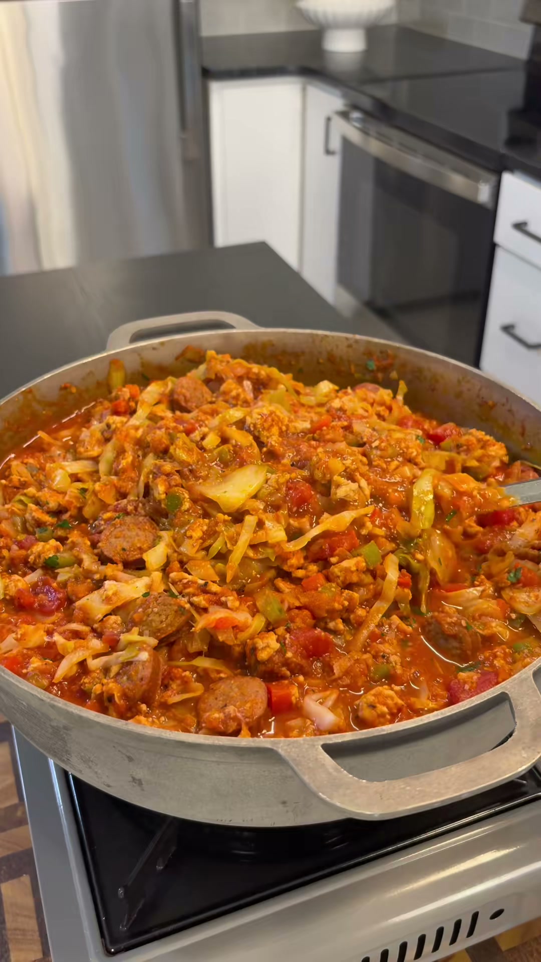Cajun Cabbage Spaghetti