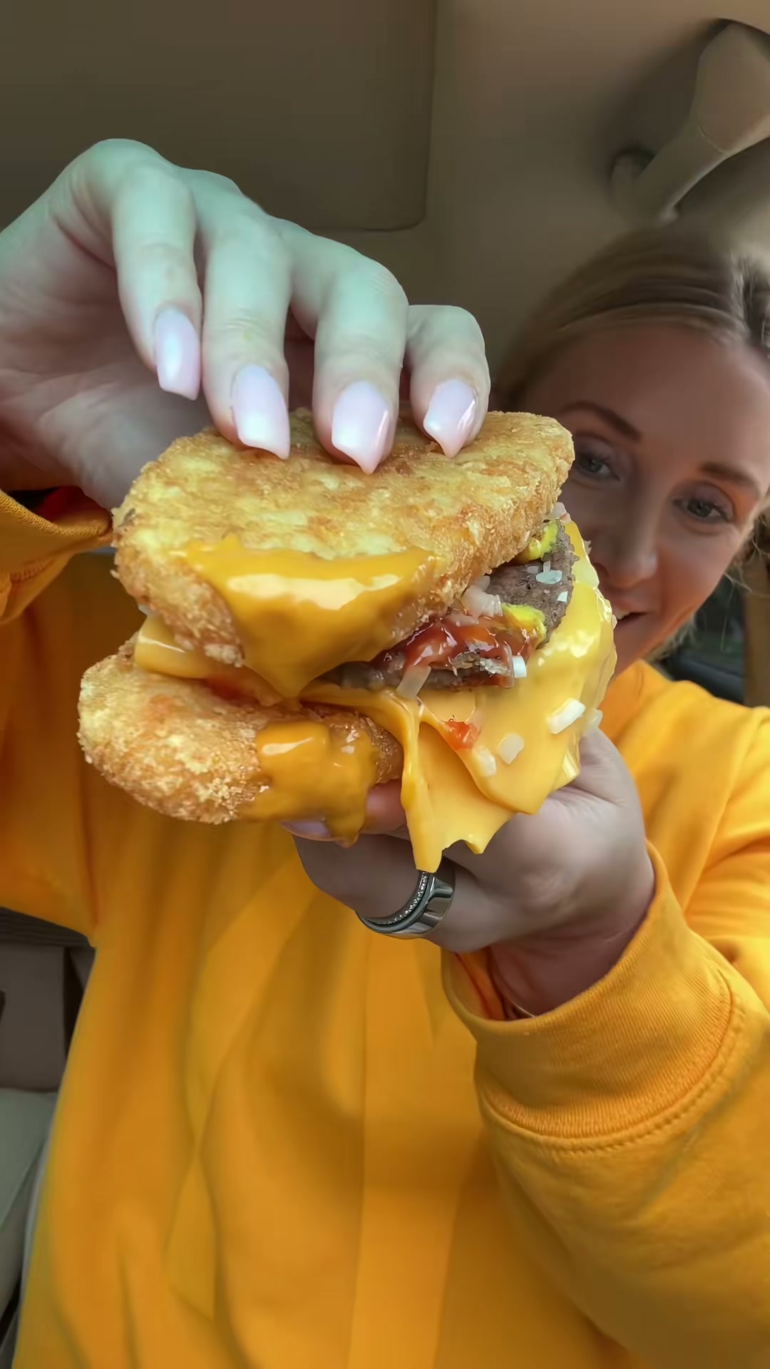 Hash Brown Double Cheeseburger