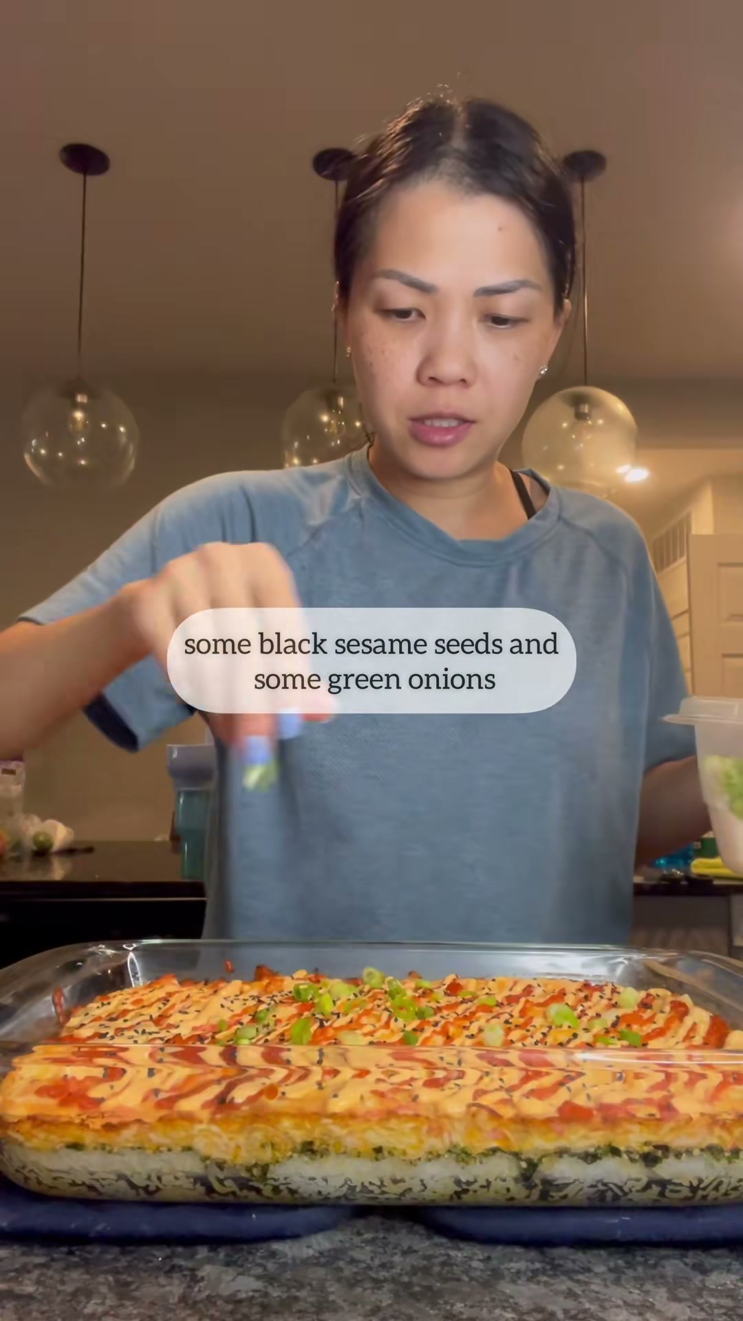 Salmon and Crab Sushi Bake