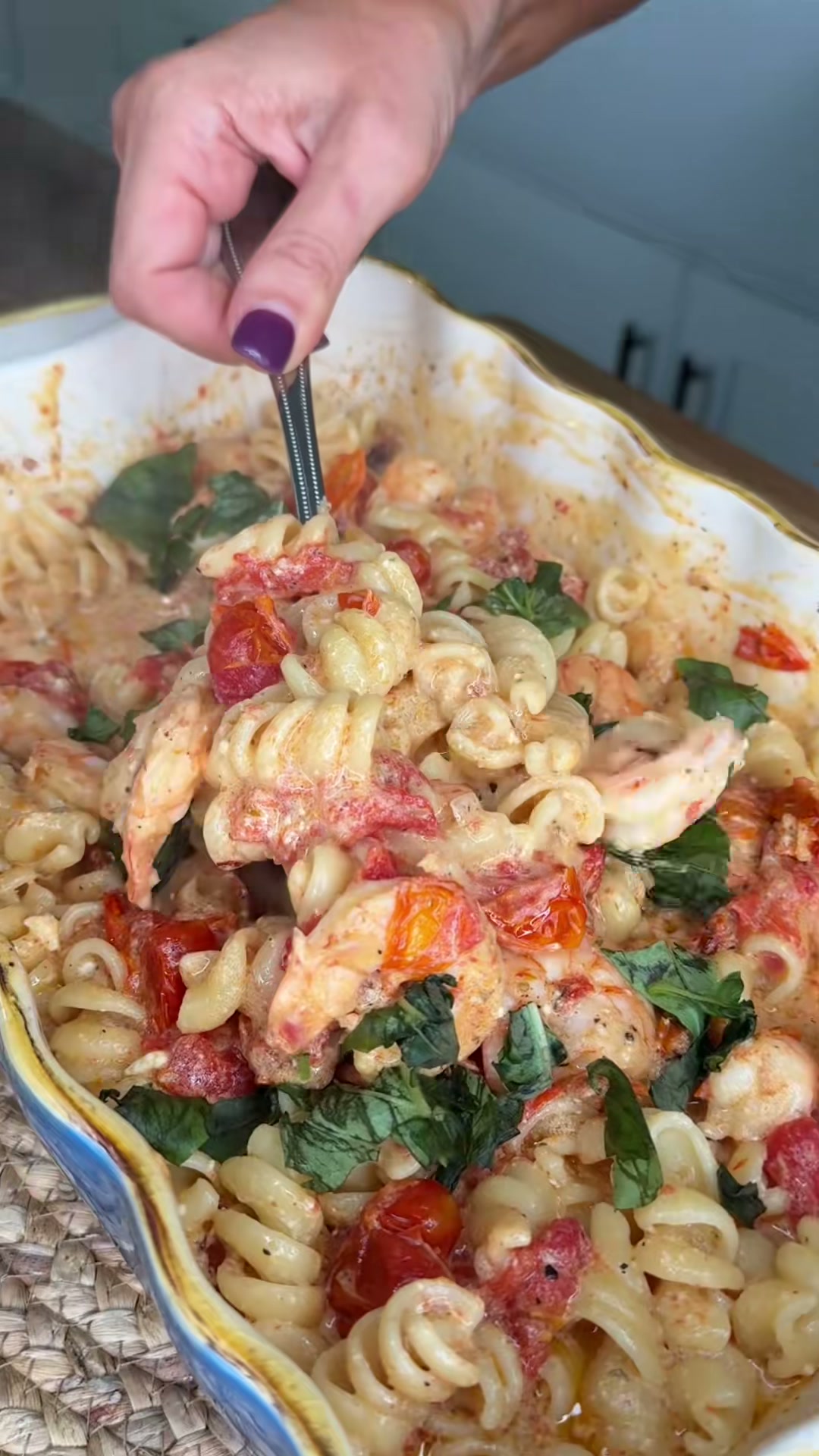 Baked Feta Pasta with Shrimp