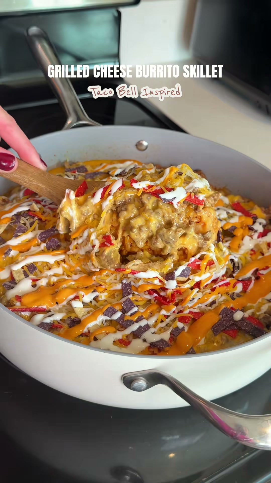 Grilled Cheese Burrito Skillet