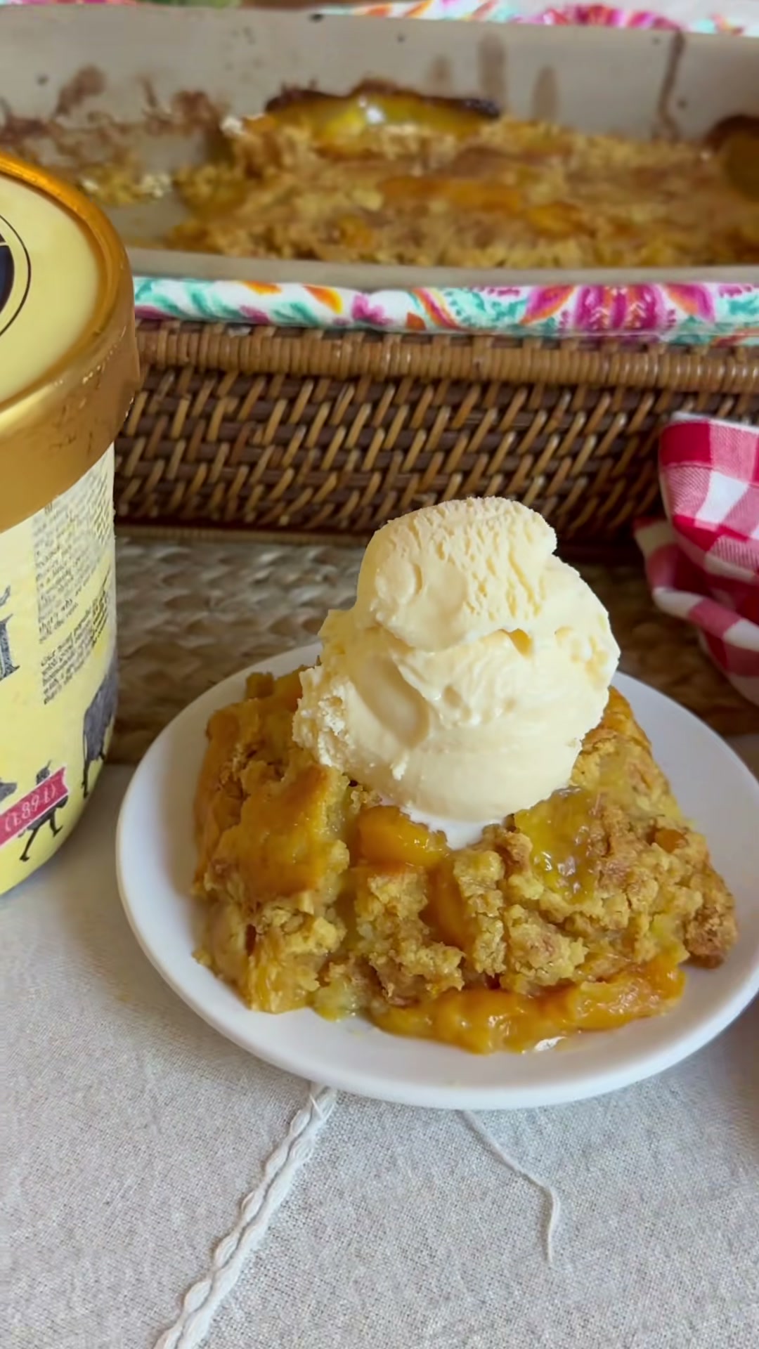 3-Ingredient Peach Cobbler