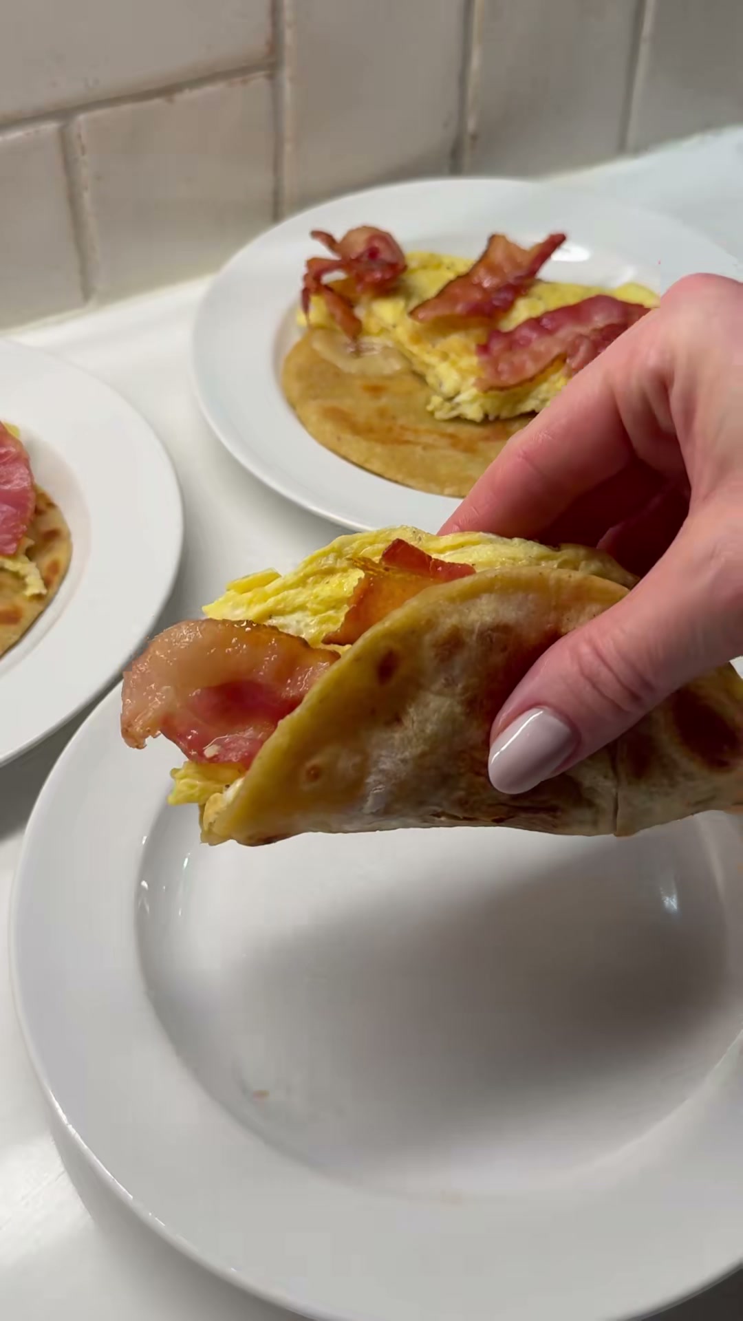 Bacon, Egg, and Cheese Breakfast Tacos