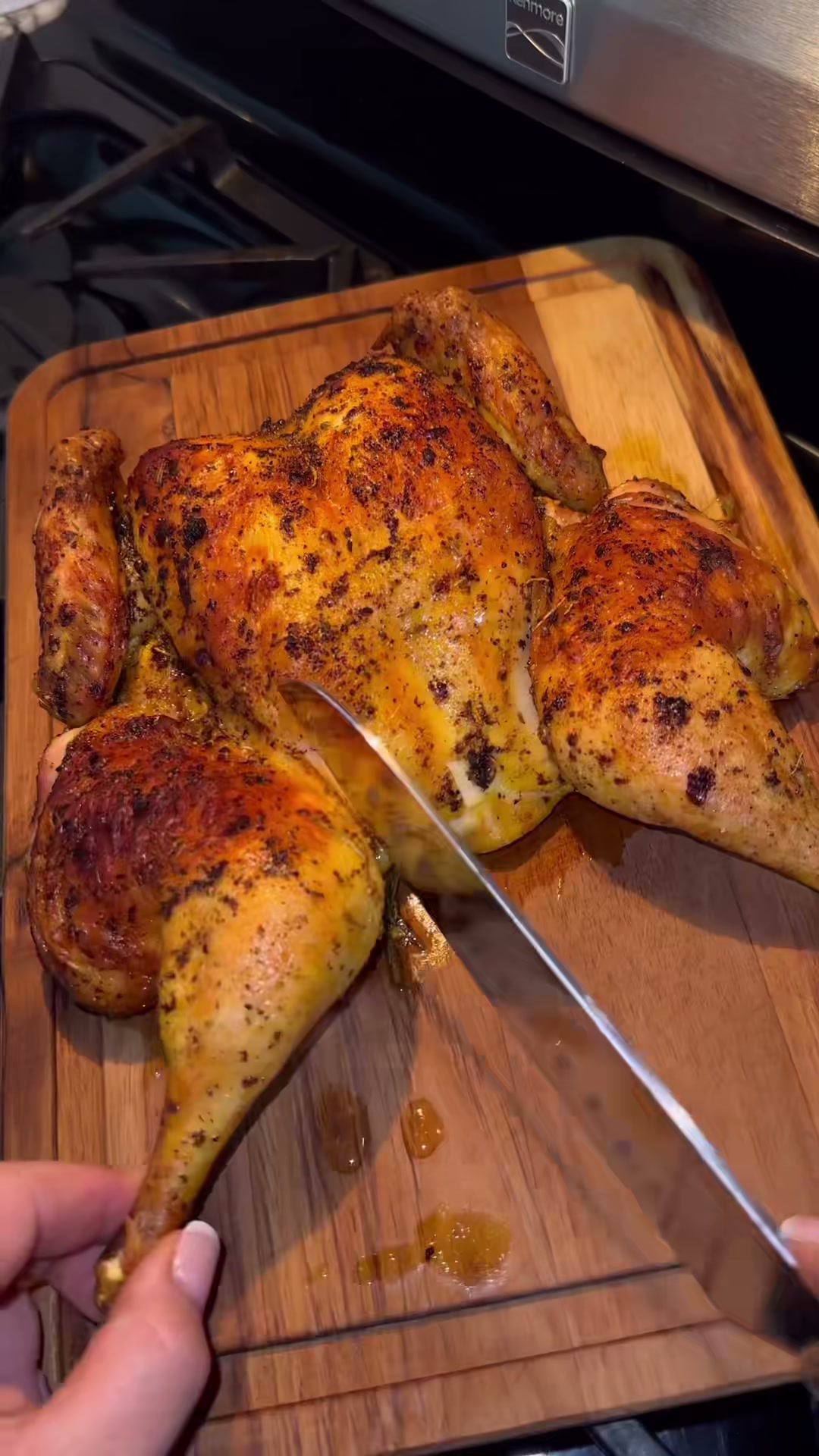 Garlic Butter Spatchcock Chicken
