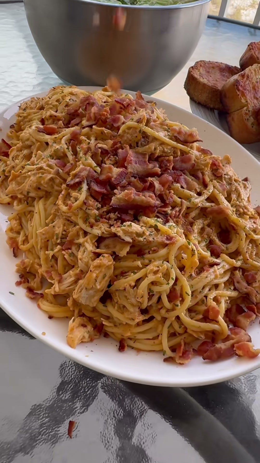 Garlic Parmesan Chicken Spaghetti