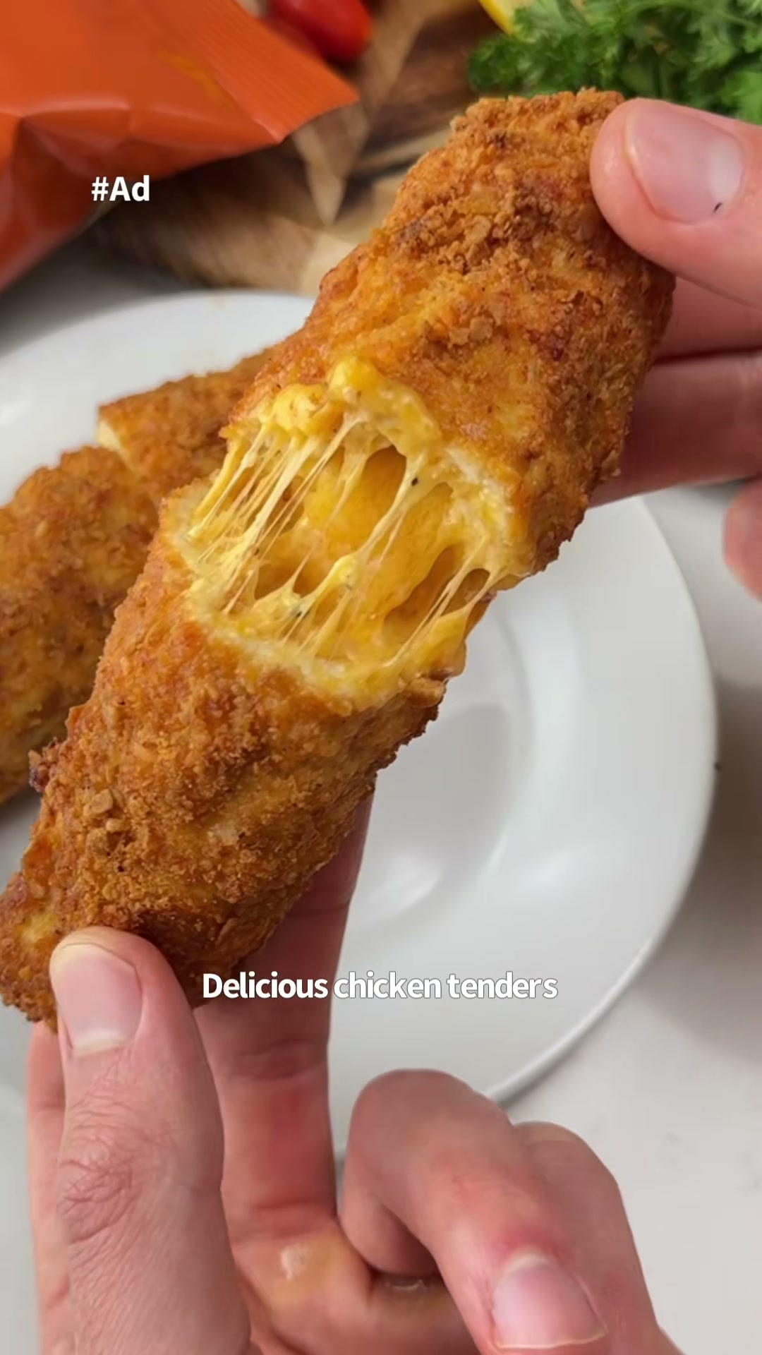 Air Fryer Chicken Wrapped Cheese Sticks