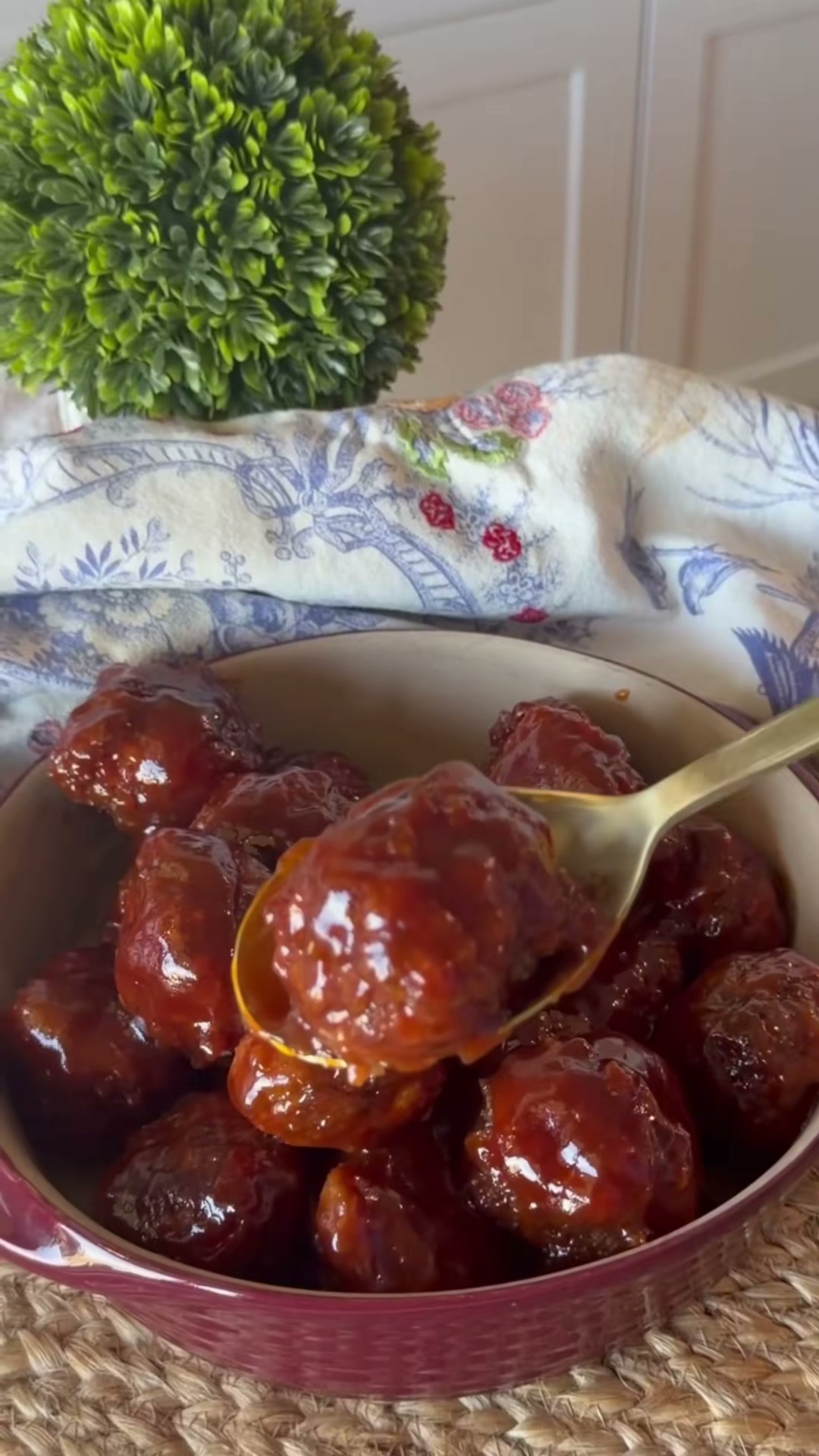 Sweet and Sticky Ham Balls