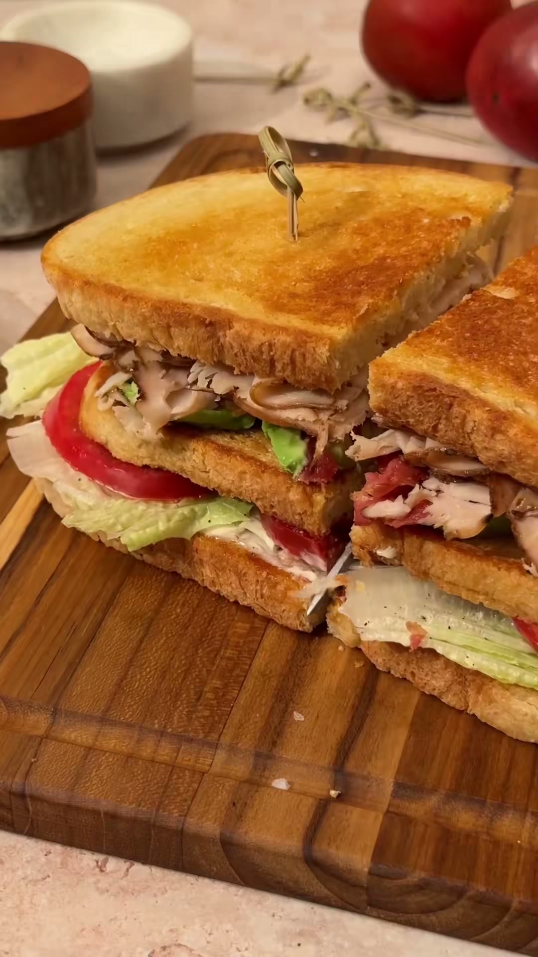 Turkey Avocado Club Sandwich