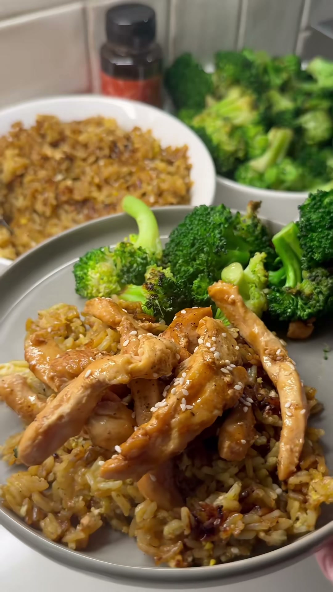 Teriyaki Chicken and Broccoli Fried Rice