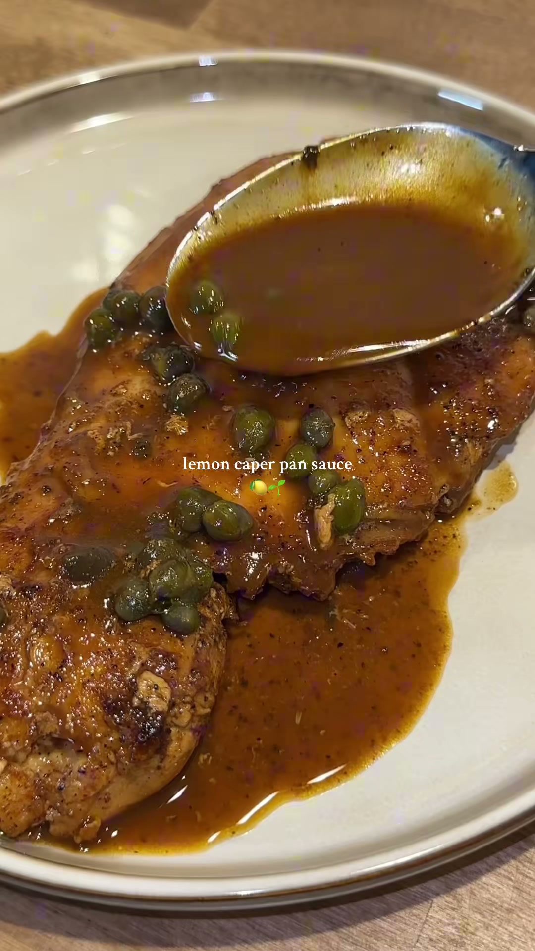 Chicken with Lemon Caper Pan Sauce