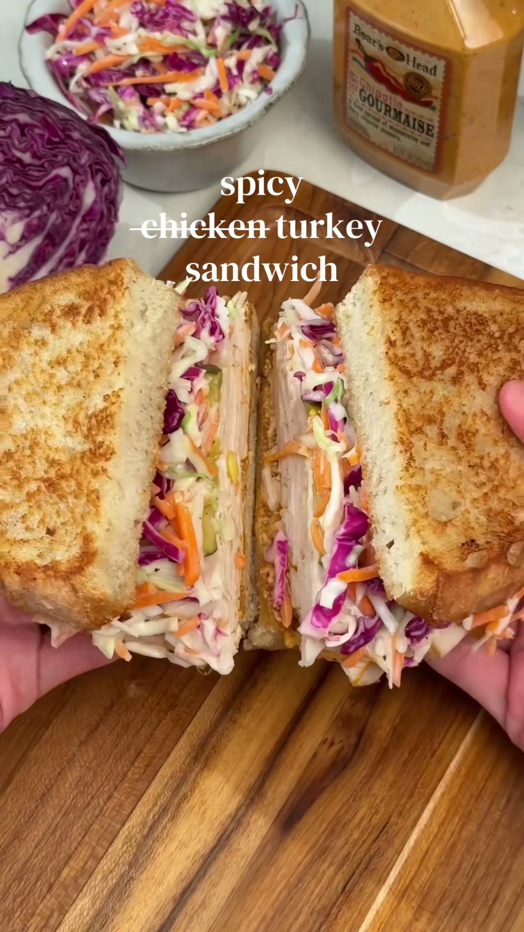 Spicy Turkey Sandwich with Coleslaw