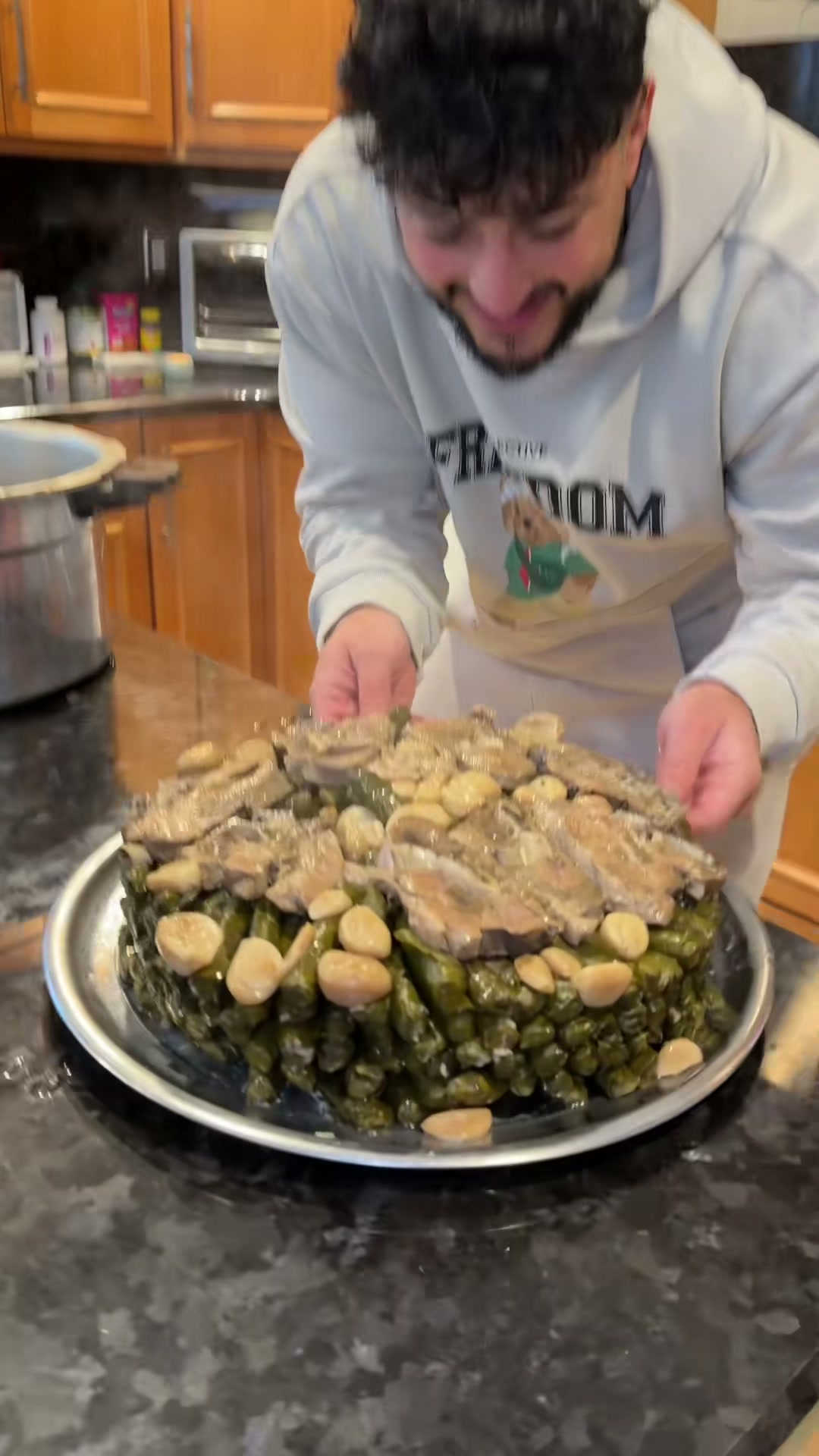 Stuffed Grape Leaves with Lamb Chops (Yalanji)