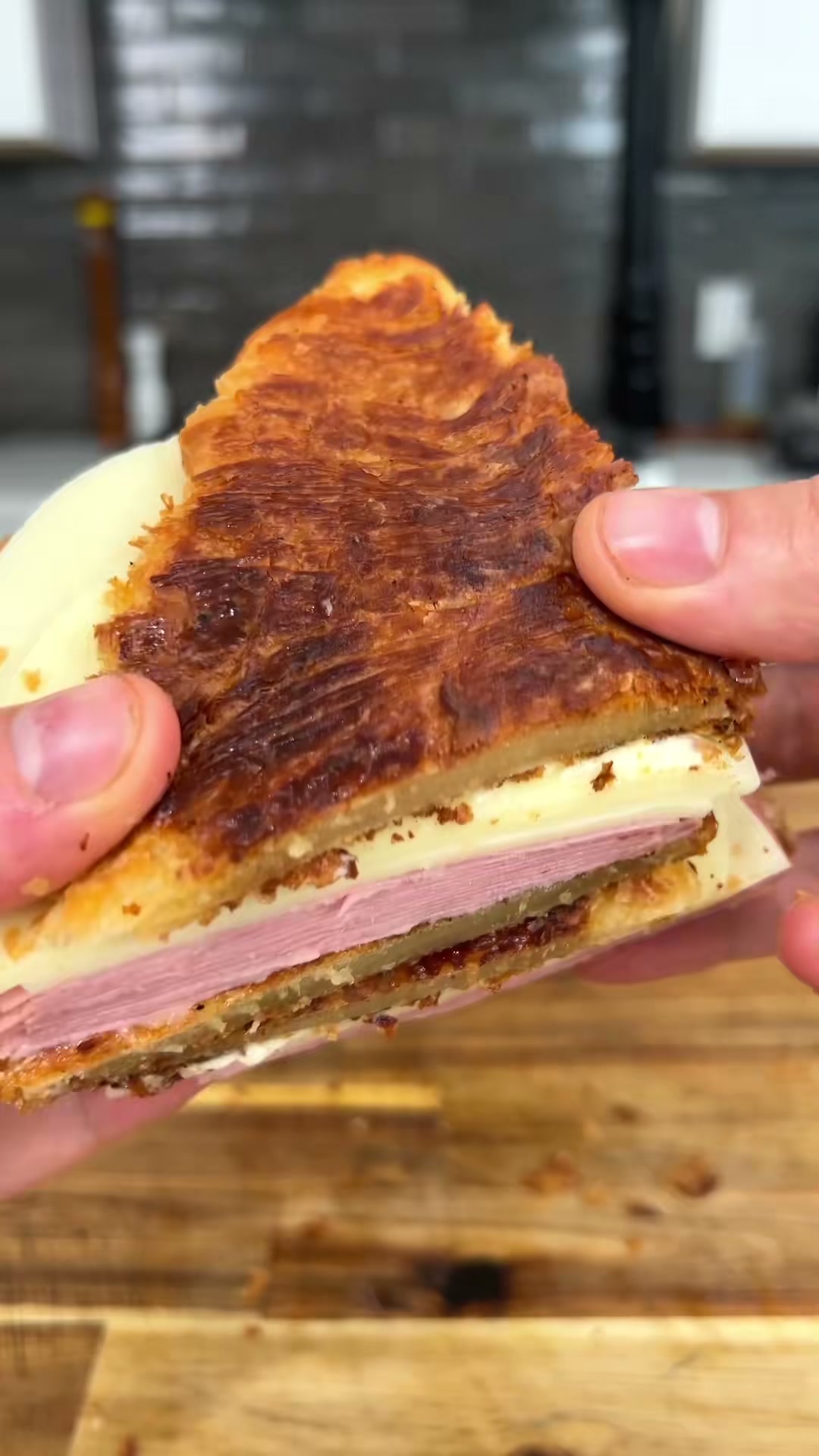 Flattened Croissant Sandwich