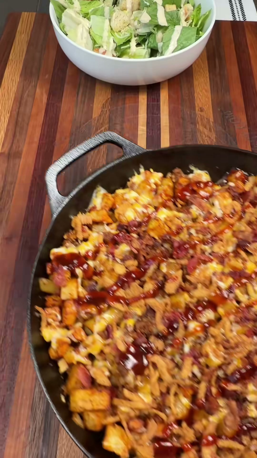 BBQ Cheeseburger Potato Skillet