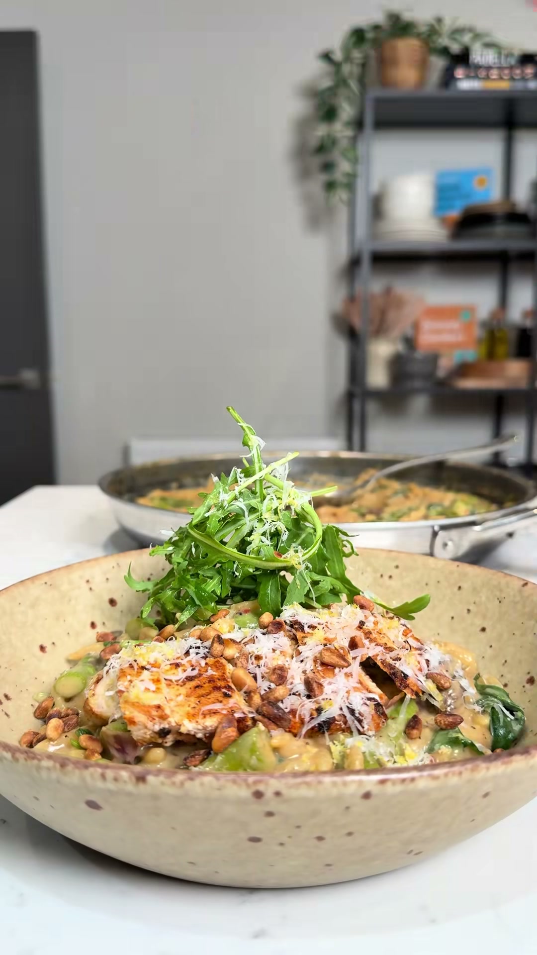 Lemon Chicken and Asparagus Orzo
