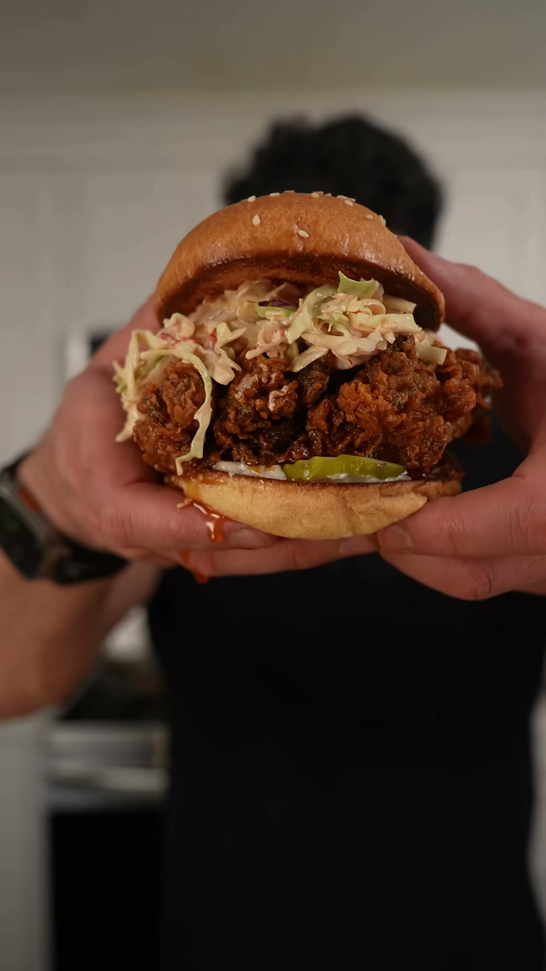 Shawarma Spiced Nashville Hot Chicken Sandwich
